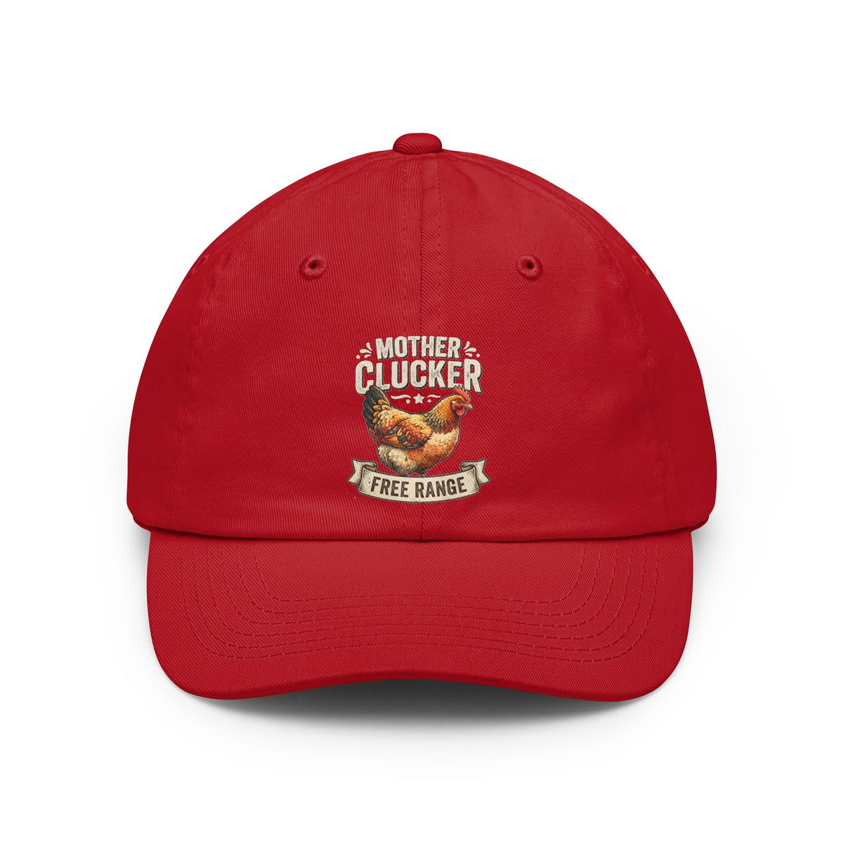 Color: Red | Mother Clucker Dad Hat — Graphic