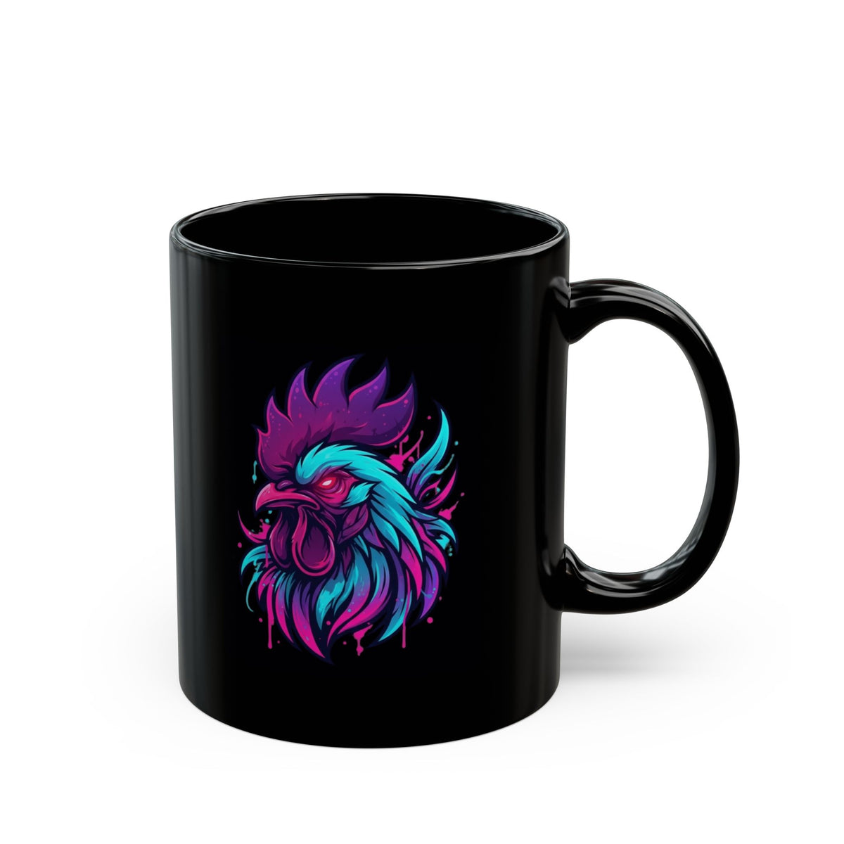 "Cock Teaser" Black Ceramic Mug — Graphic