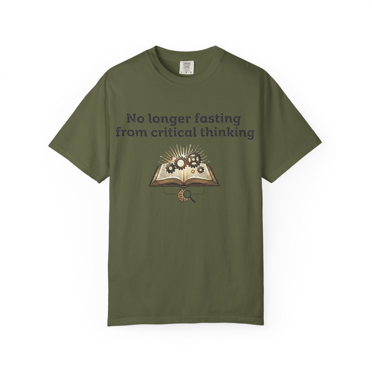 Color: Hemp | No longer fasting from critical thinking Unisex Garment-Dyed T-shirt