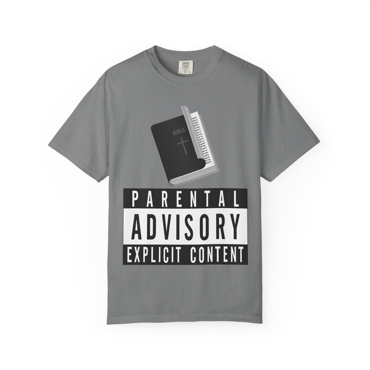 Color: Grey | Rated R for Religious Unisex Garment-Dyed T-shirt