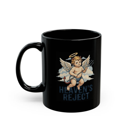 "Heaven's Reject" Black Ceramic Mug