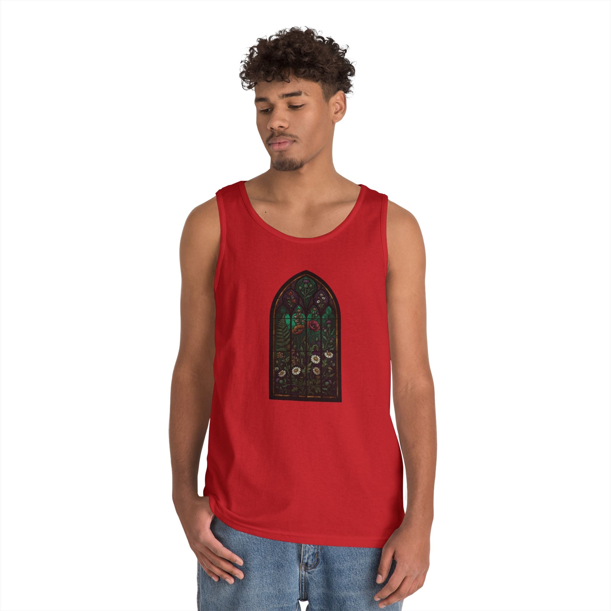 "Stained Glass Floral" Tank Top