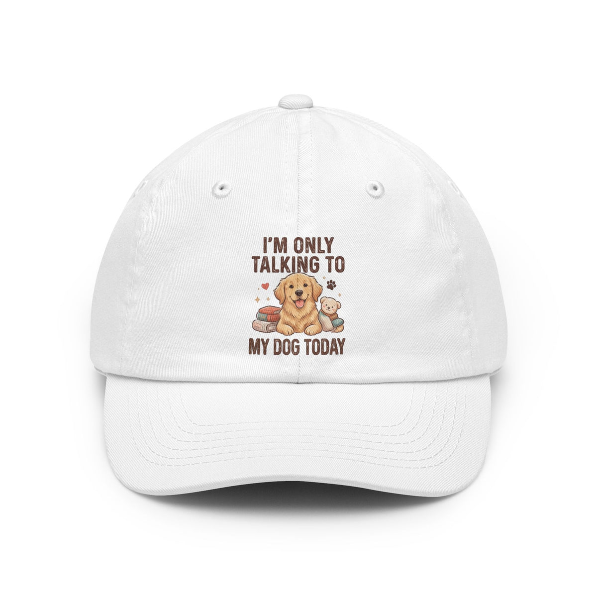 Color: White | I'm Only Talking To My Dog Today Dad Hat