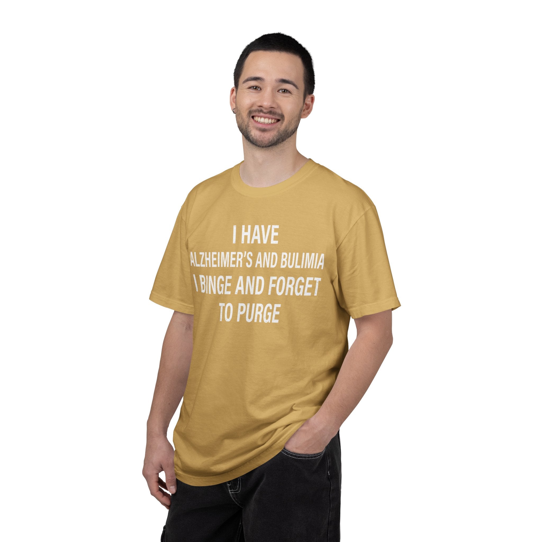 "Binge But Forget to Purge" Unisex Garment-Dyed Tee