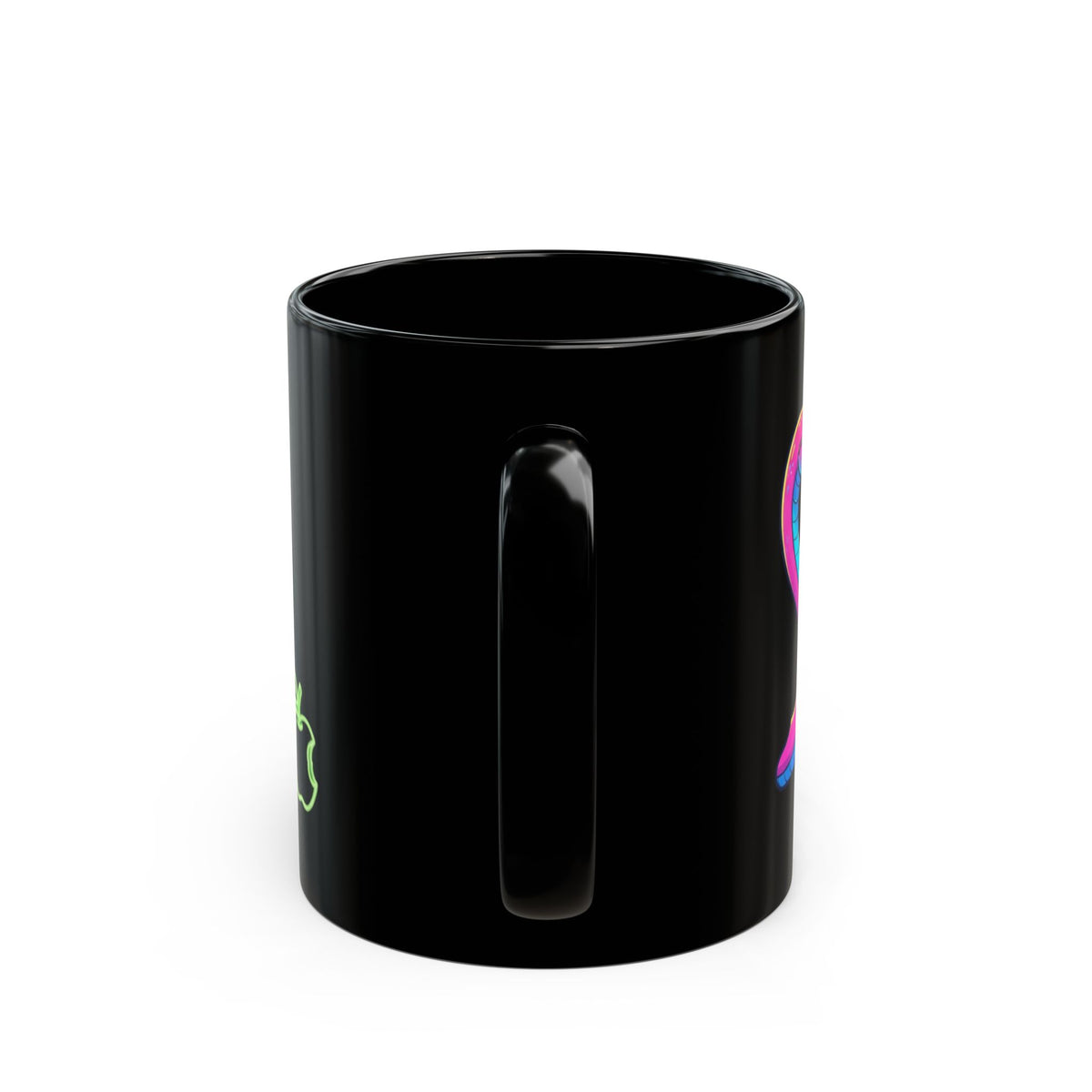 "Good Book Series Naked & Unashamed" Black Ceramic Mug — Graphic