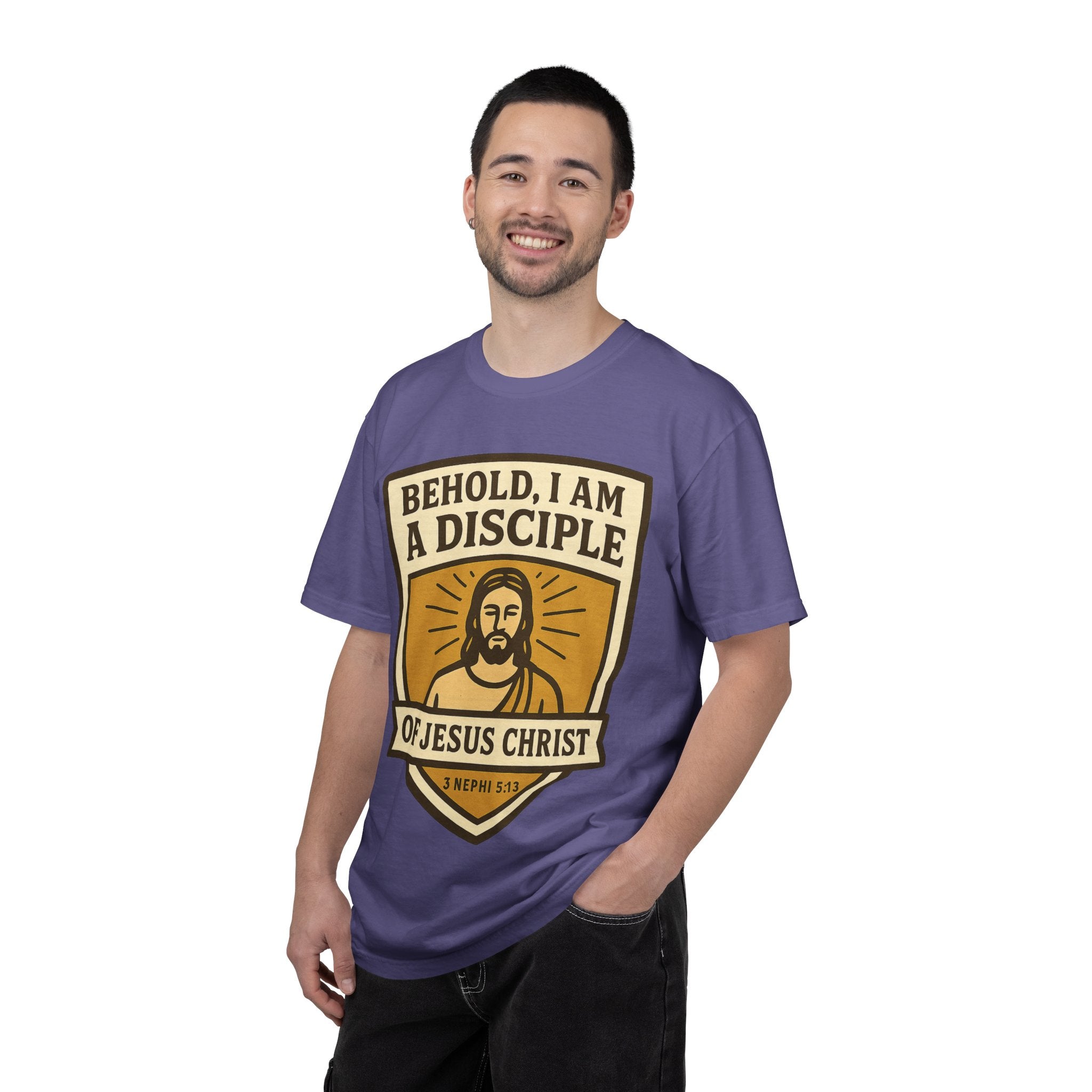 "Behold, I am a Disciple of Jesus Christ" Unisex Garment-Dyed T-shirt