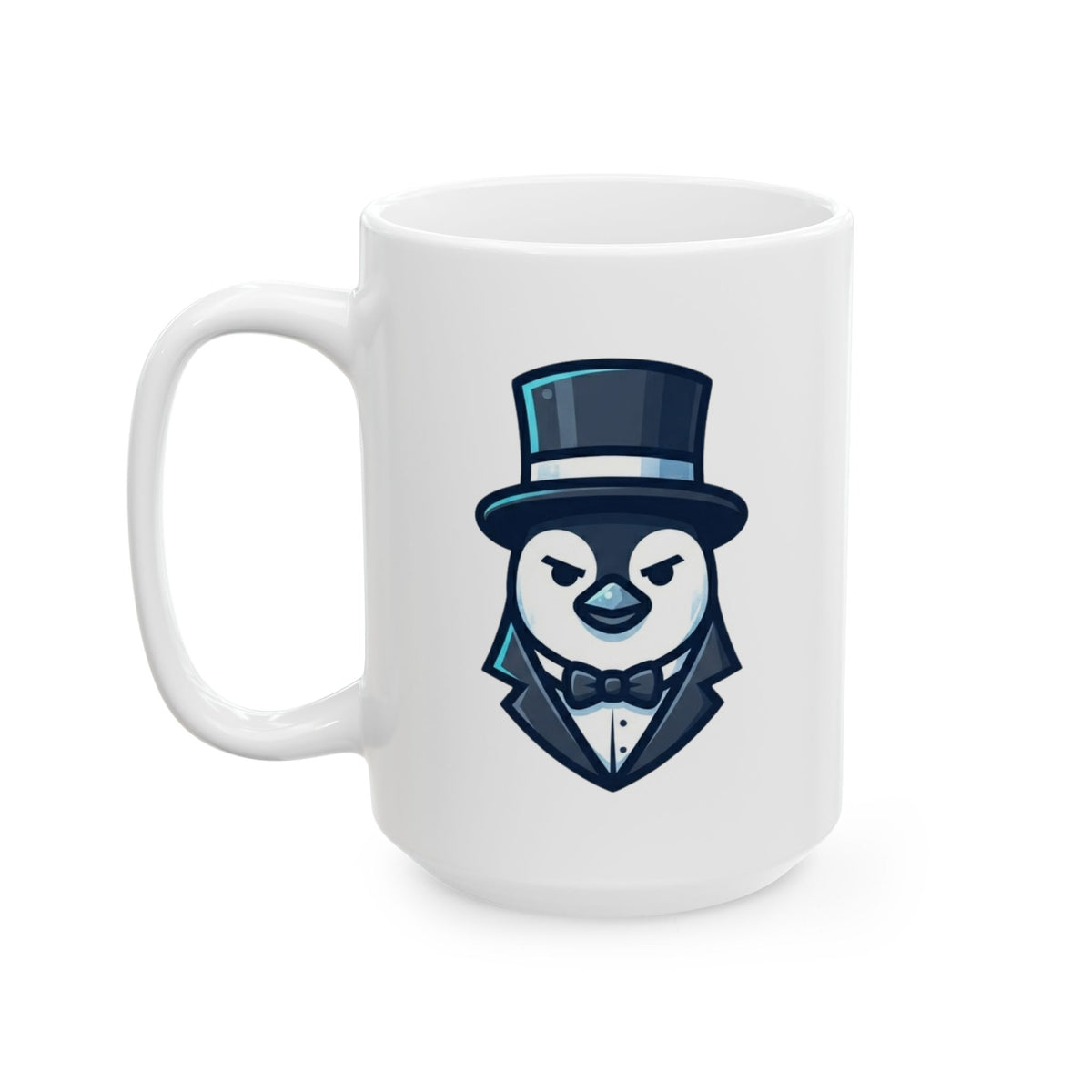 "Penguin Credible" White Ceramic Mug — Graphic