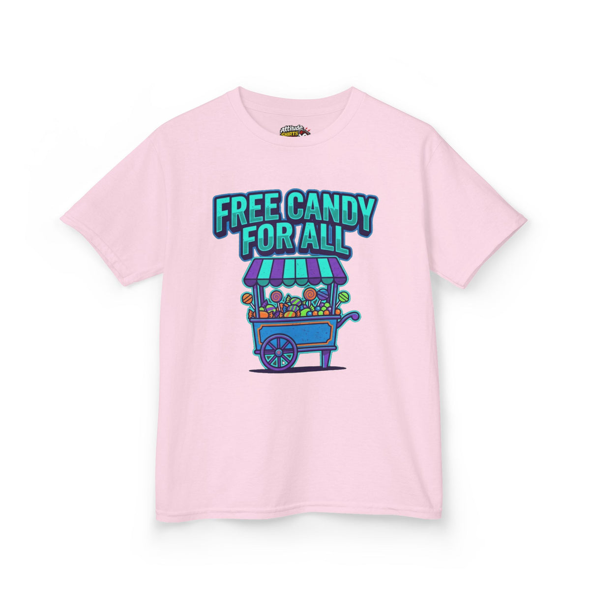 Color: Light Pink | Free Candy For All Kids Tee