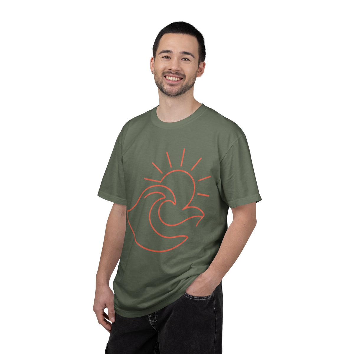 Color: Moss | Sun Unisex Garment-Dyed Tee