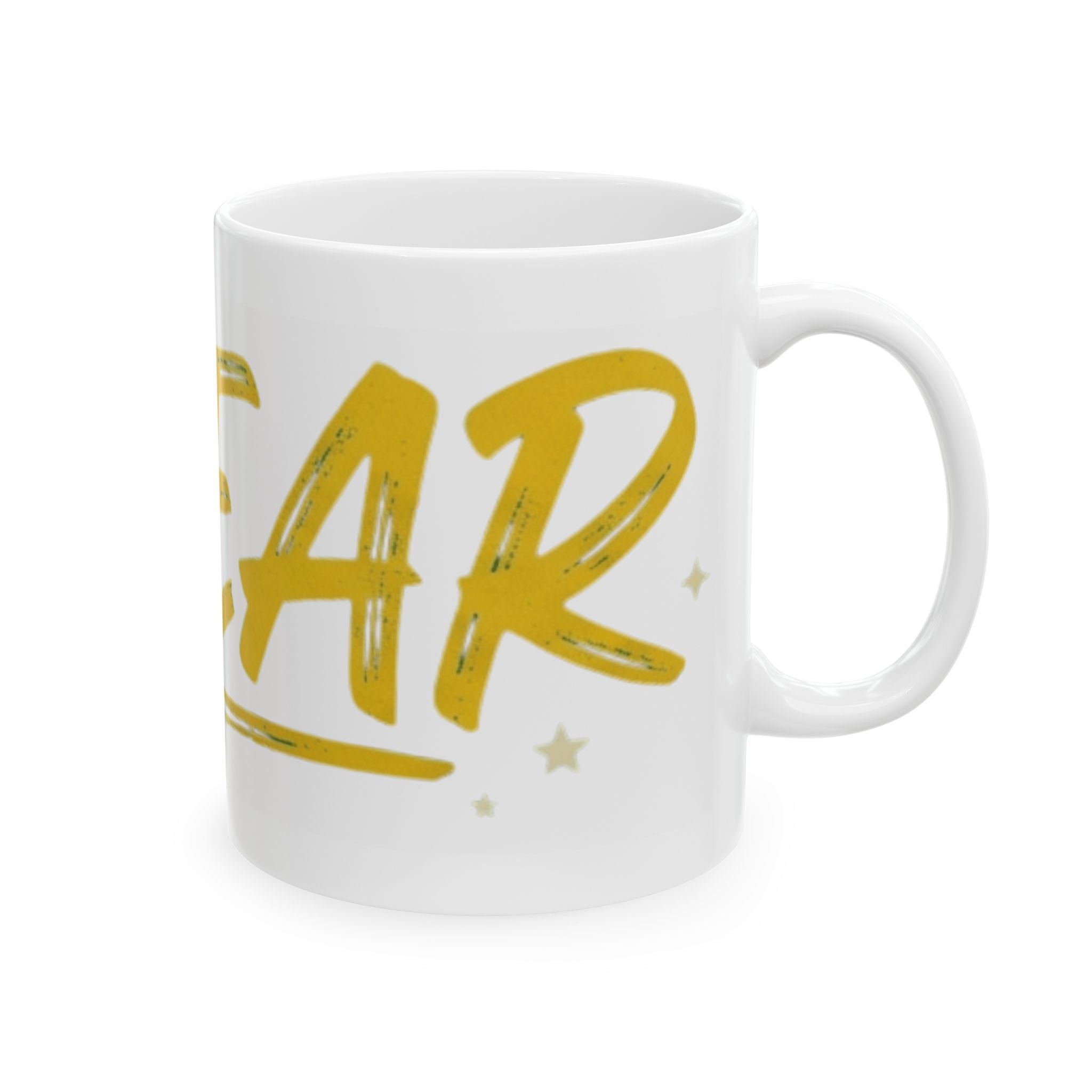 "Swear And Try Again" White Ceramic Mug — Graphic