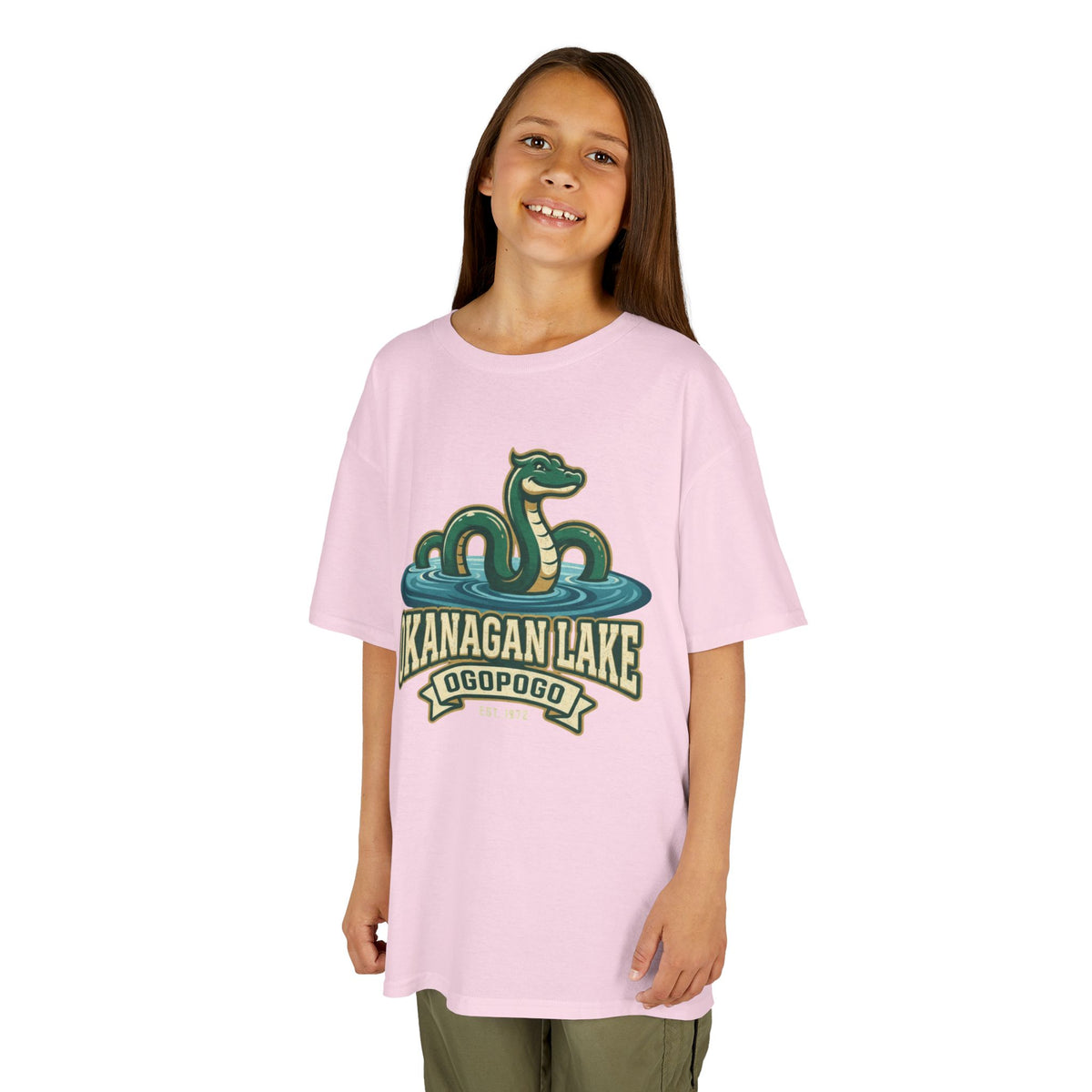 Color: Light Pink | Ogopogo (Canada) Kids Tee