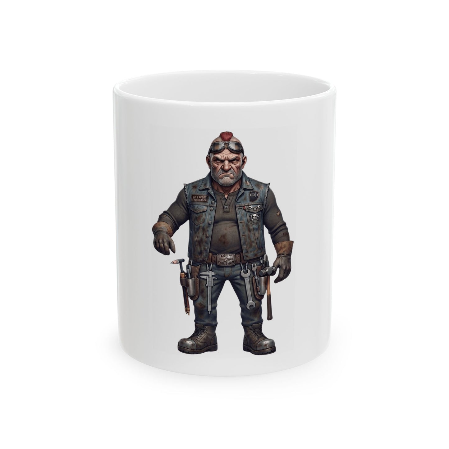 "Axel" White Ceramic Mug