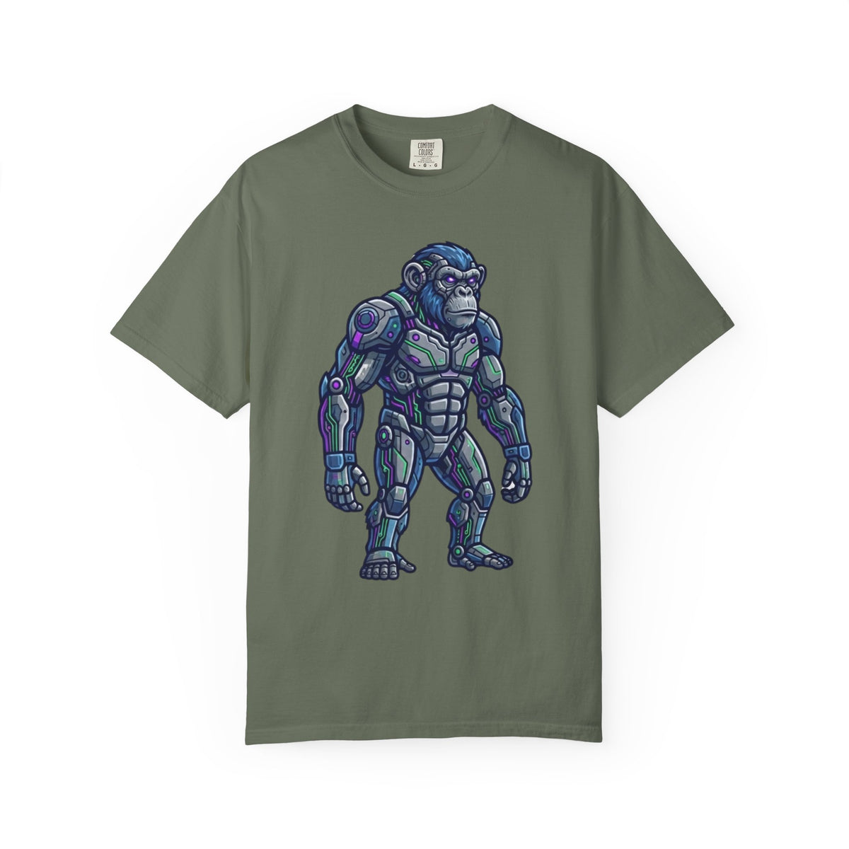 Color: Moss | Cyber Chimp Unisex Garment-Dyed Tee