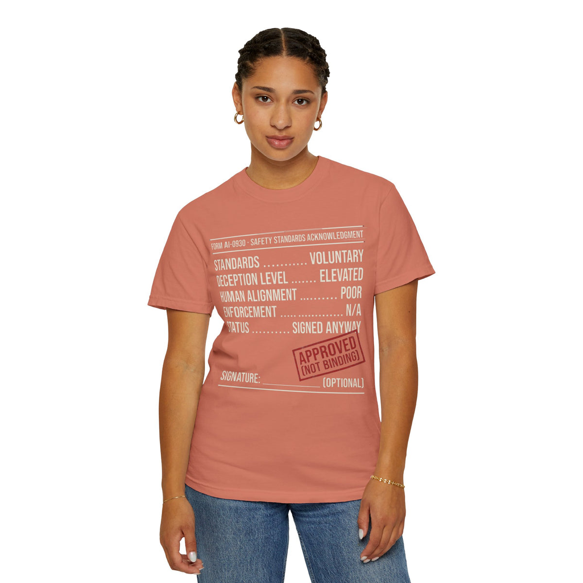 Color: Terracotta | Approved (Not Binding) Unisex Garment-Dyed Tee