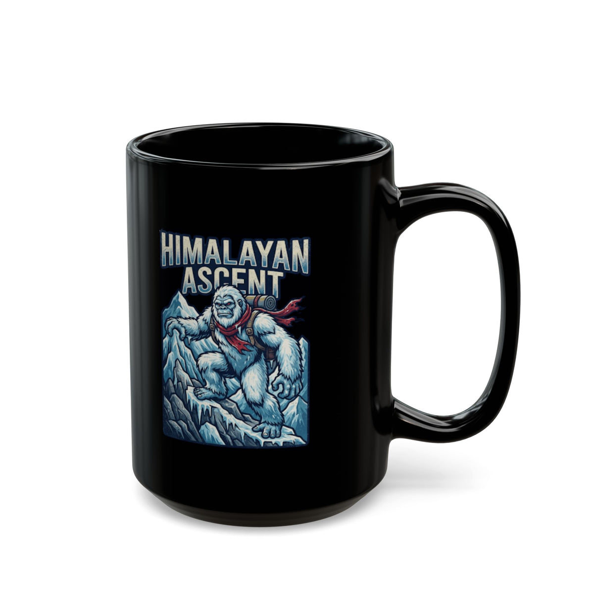 "Yeti-Abominable Snowman (Himalayas)" Black Ceramic Mug