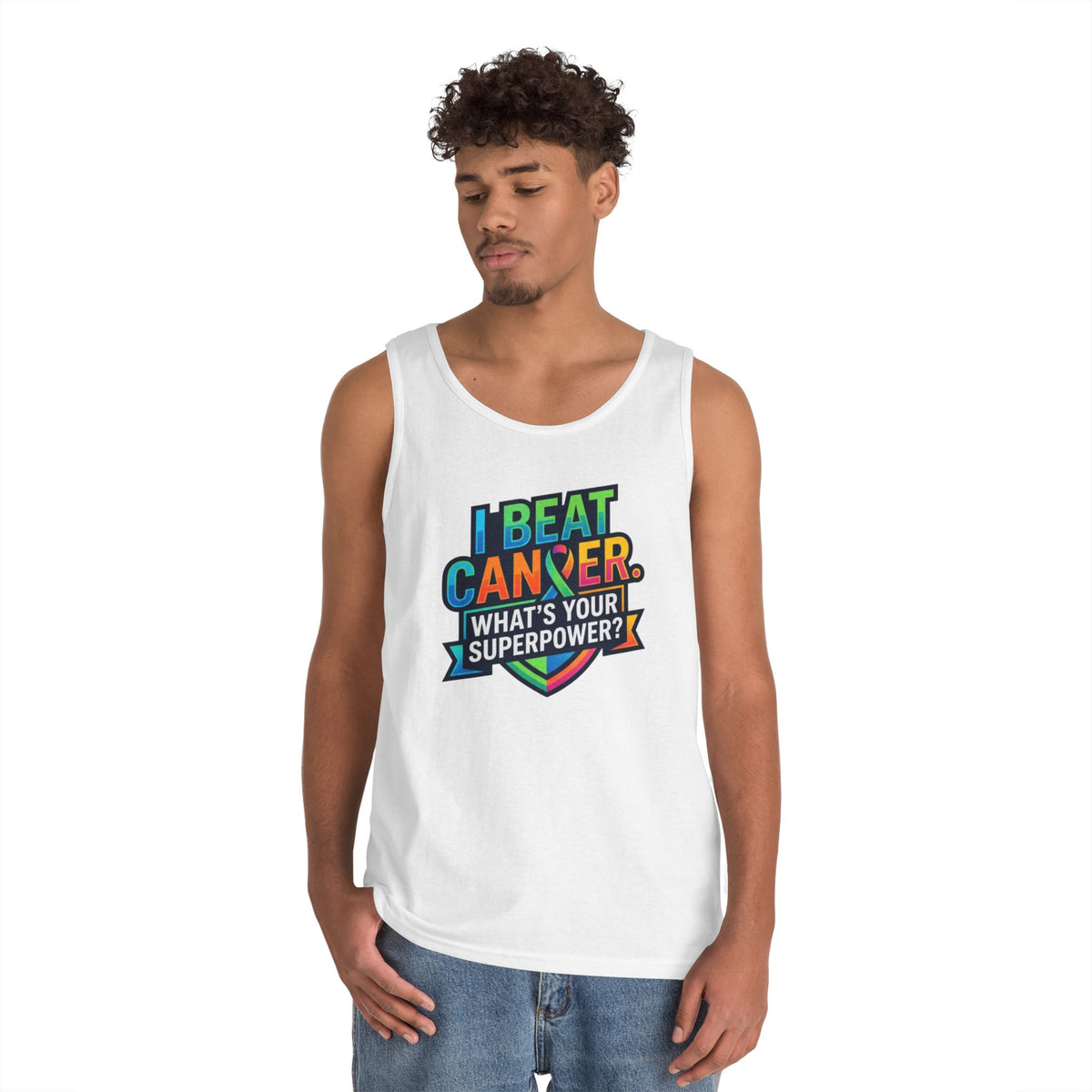 Color: White | I Beat Cancer - What is Your Superpower Tank Top