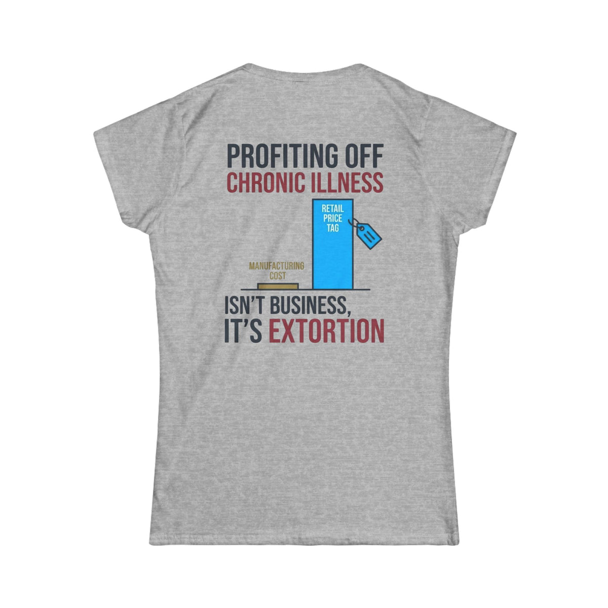 Color: Sport Grey | Protest Series - Healthcare Is A Right Women's Tee
