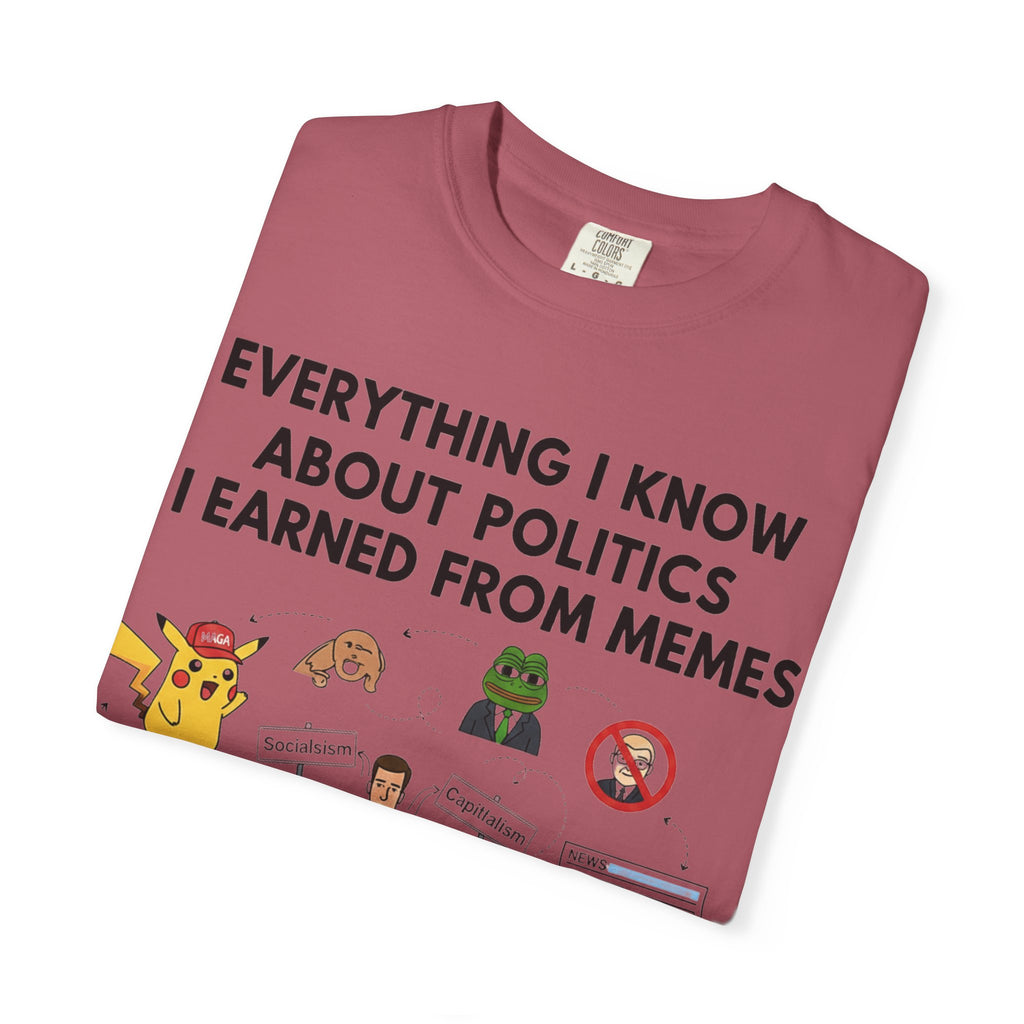 "Advanced Degrees in Memes" Unisex Garment-Dyed T-shirt