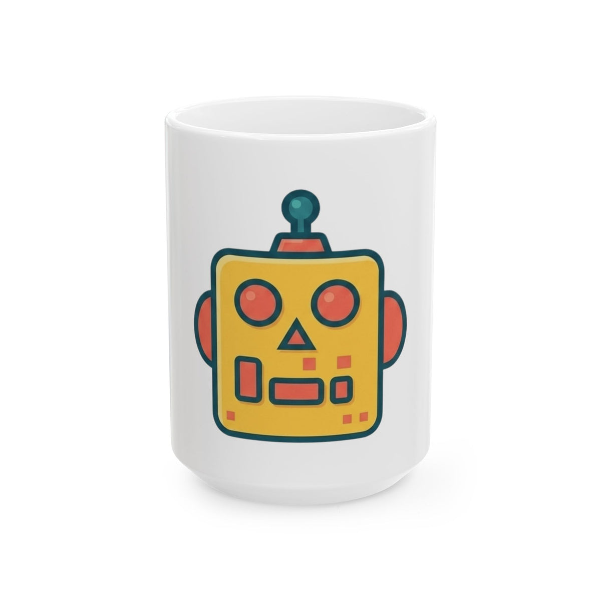"Toy Robot" White Ceramic Mug — Graphic
