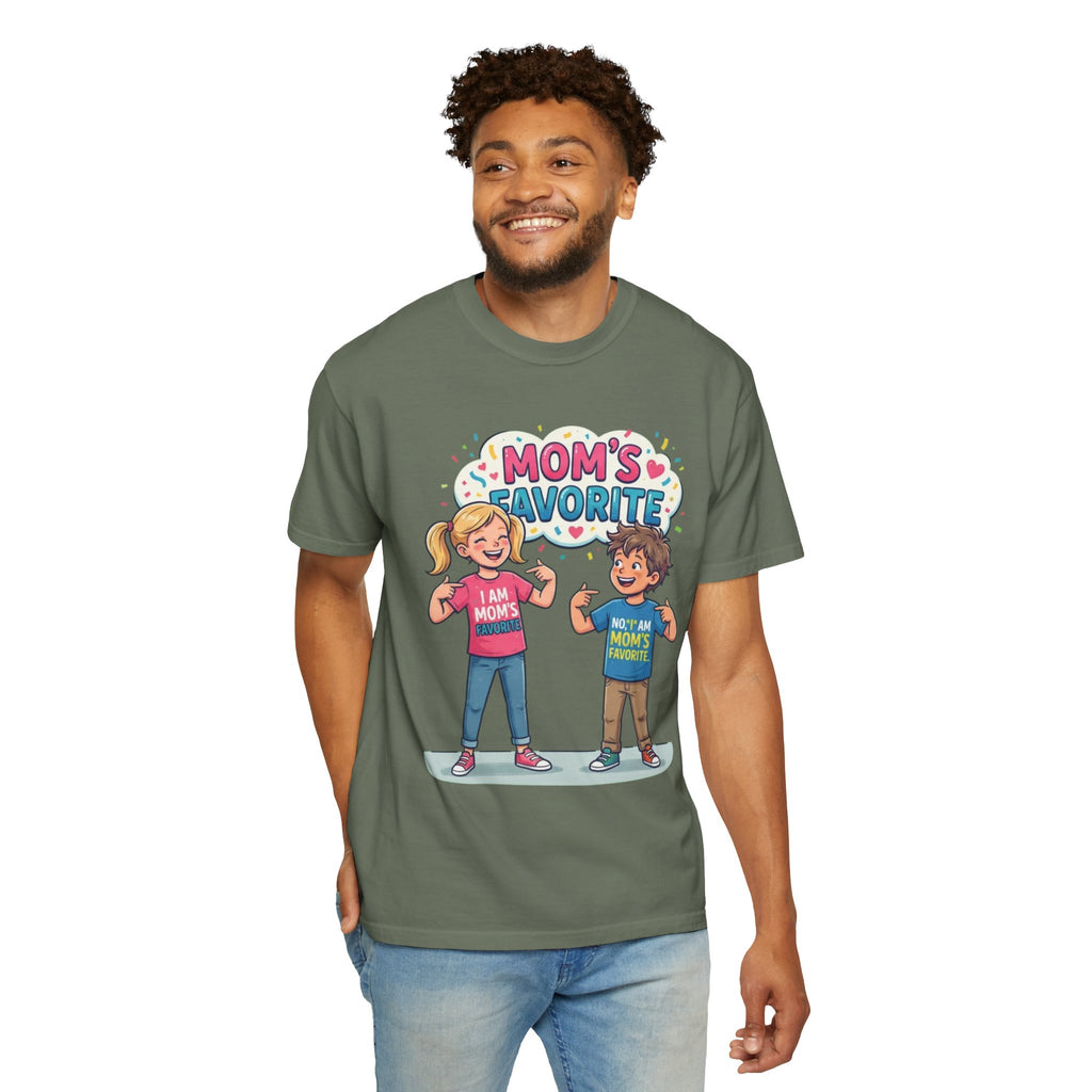 "Mom's Favorite" Unisex Garment-Dyed Tee