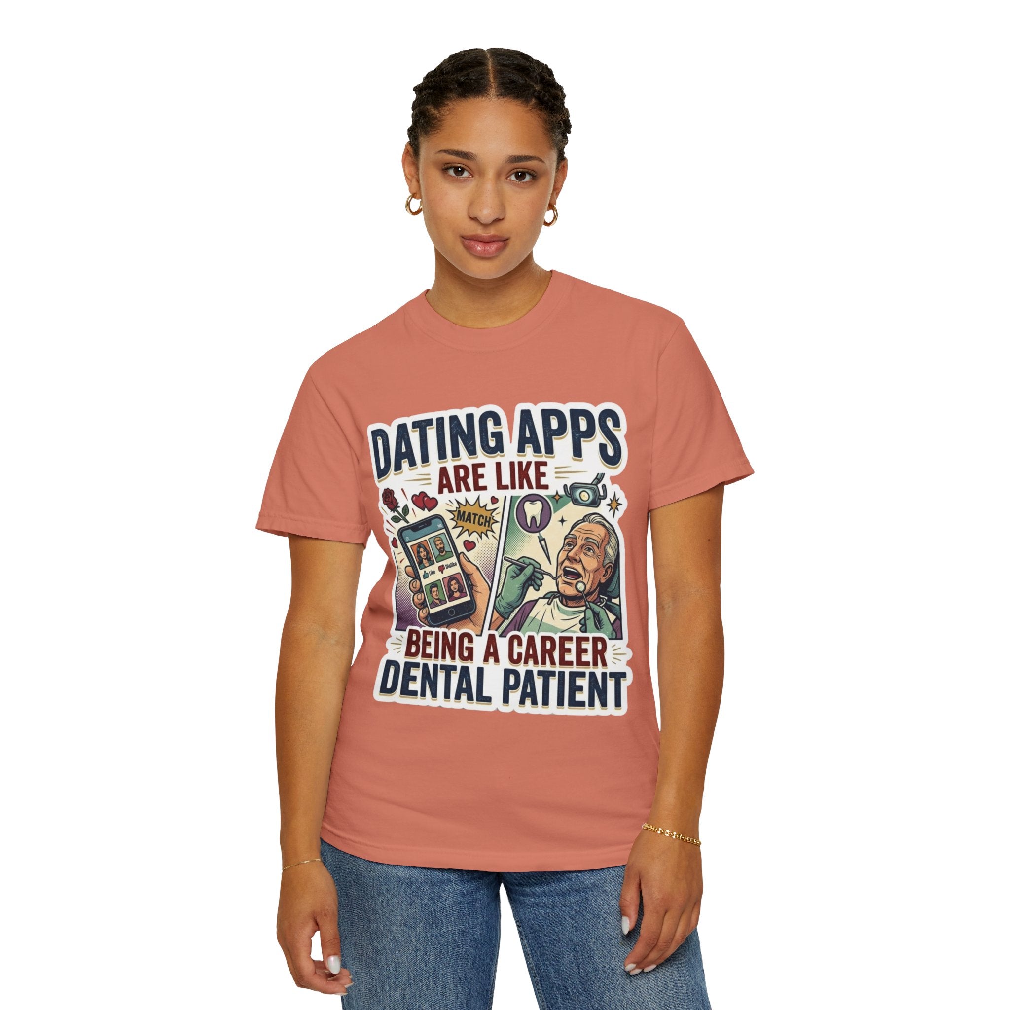 "Dating Apps" Unisex Garment-Dyed Tee
