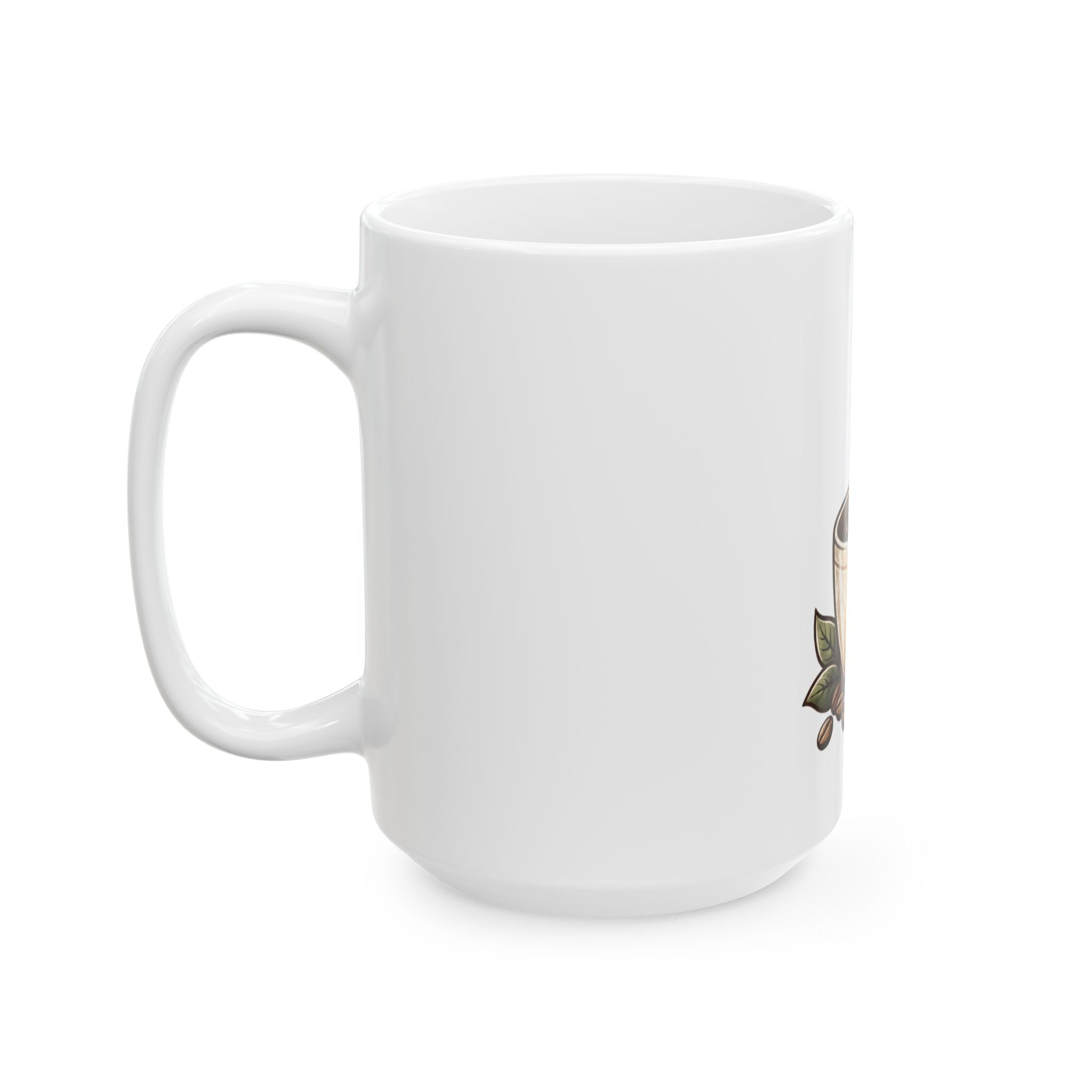 "Coffee is Delightsome" White Ceramic Mug — Graphic