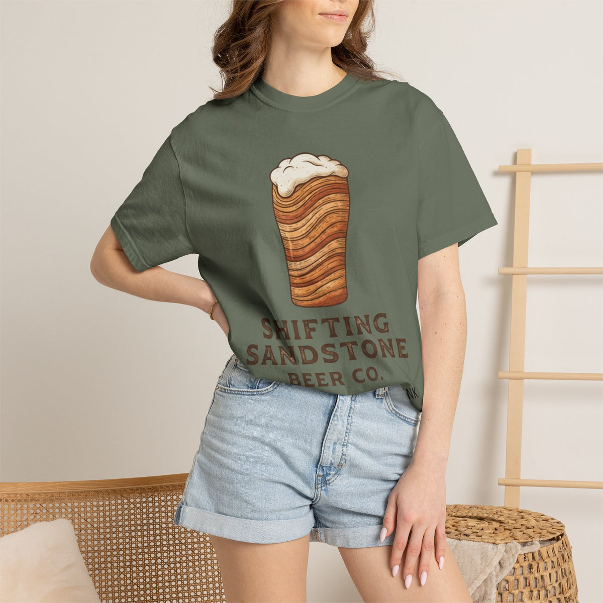 "Shifting Sandstone Beer Co." Unisex Garment-Dyed Tee