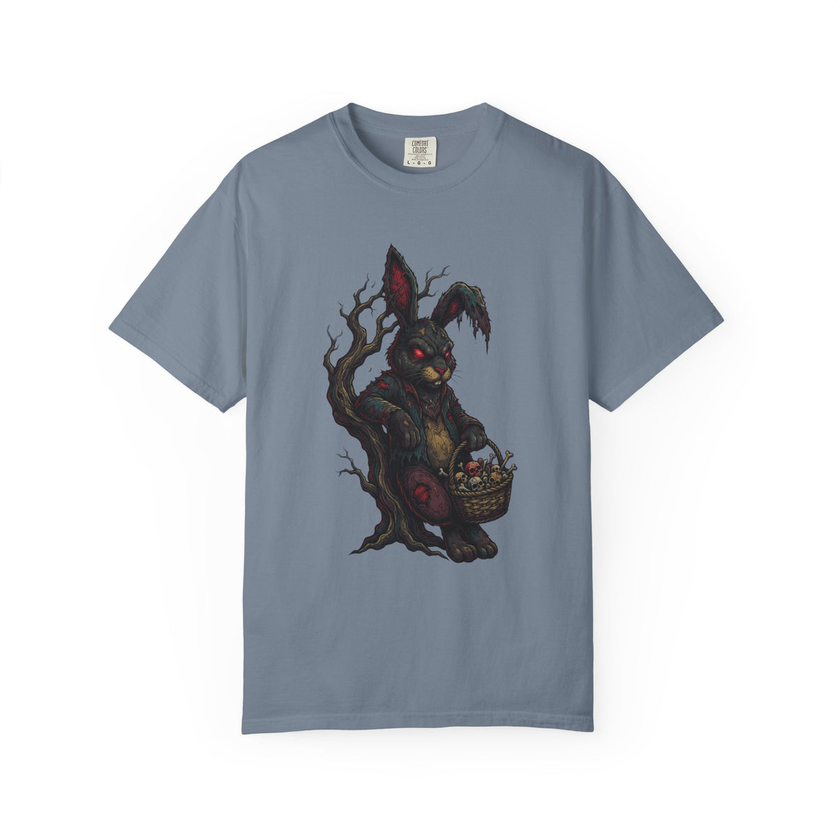 Color: Blue Jean | Zombie Bunny Unisex Garment-Dyed Tee
