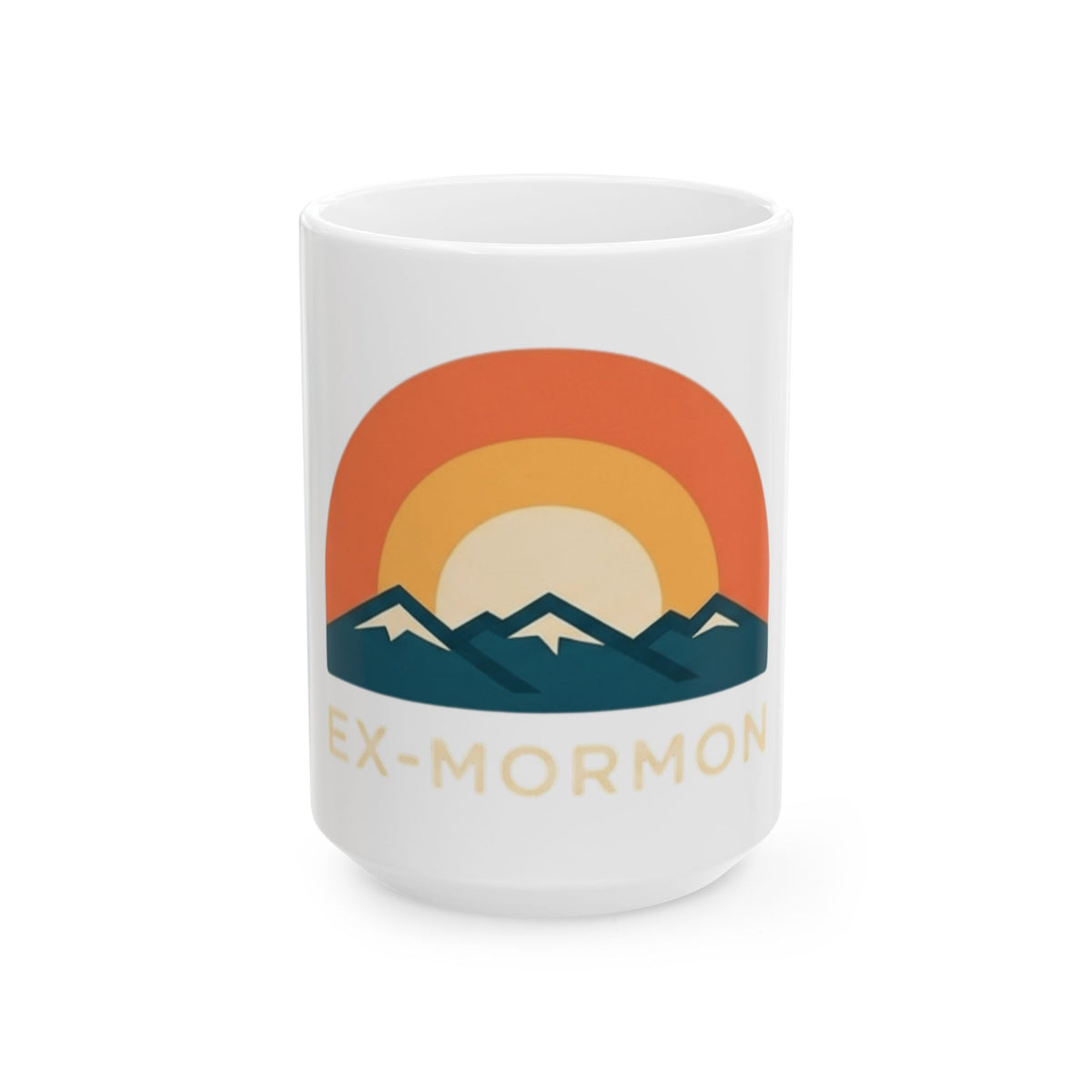 "Ex Mormon" White Ceramic Mug — Graphic