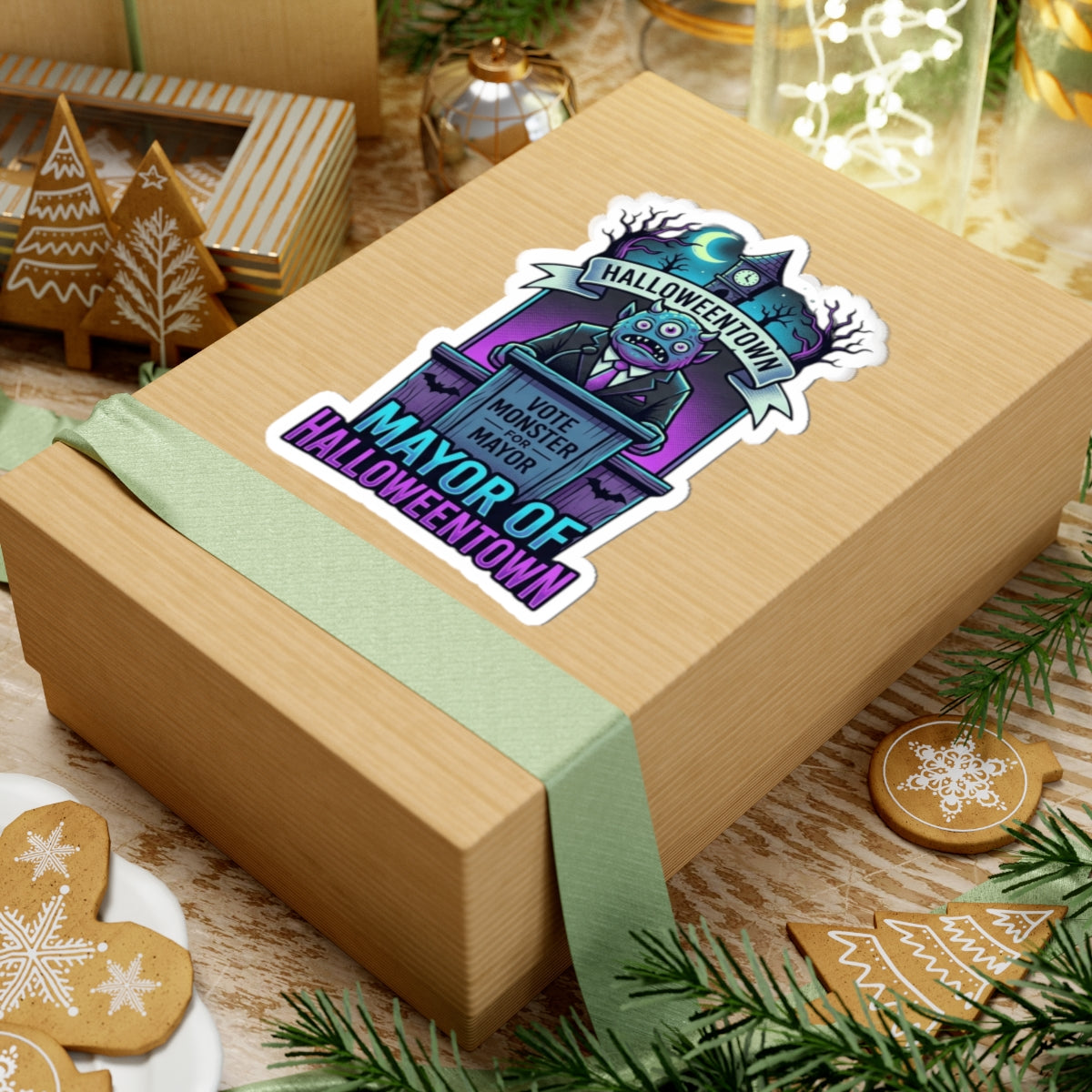 "Mayor Of Halloweentown" Sticker — Main