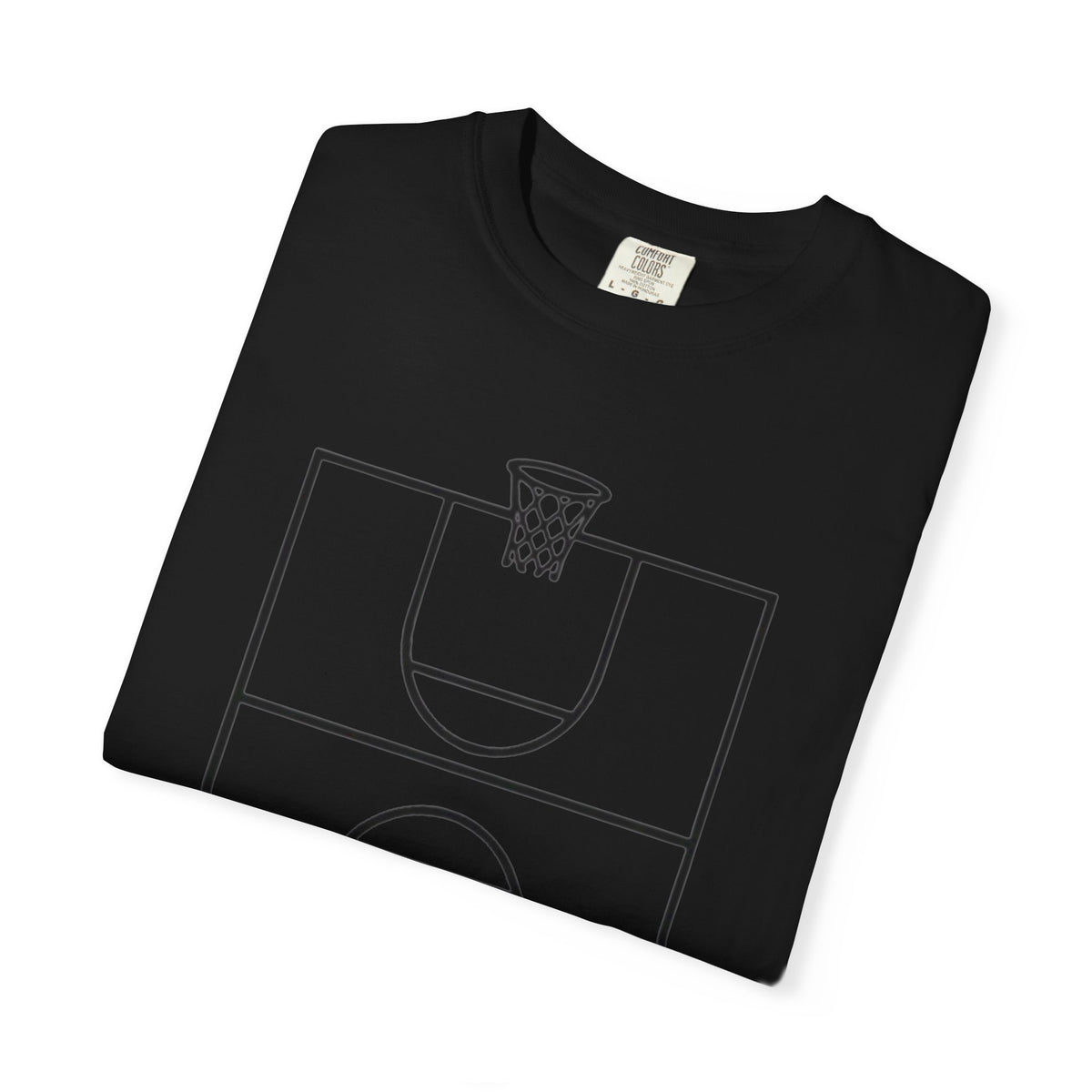 Color: Black | 3‑Point Covenant: Faith, Family, Free Throws Unisex Garment-Dyed T-shirt