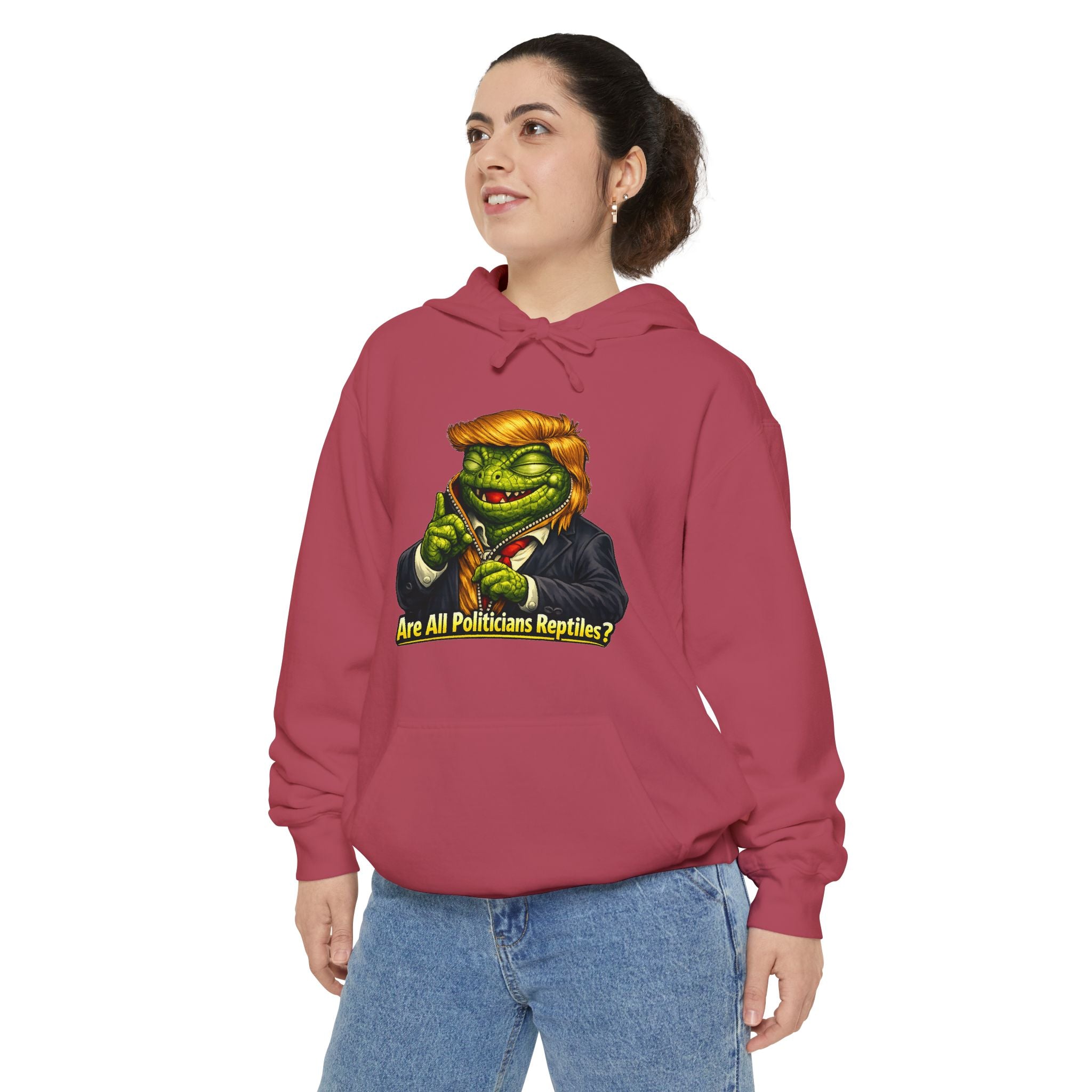 Reptilian Congress Committee | Garment-Dyed Hoodie — AttitudeShirts