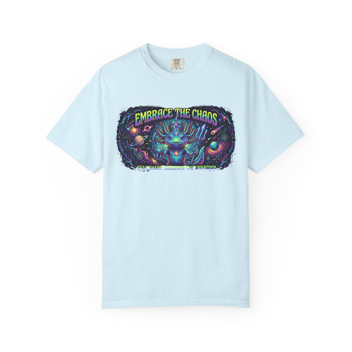 Color: Chambray | Embrace the Chaos Unisex Garment-Dyed Tee
