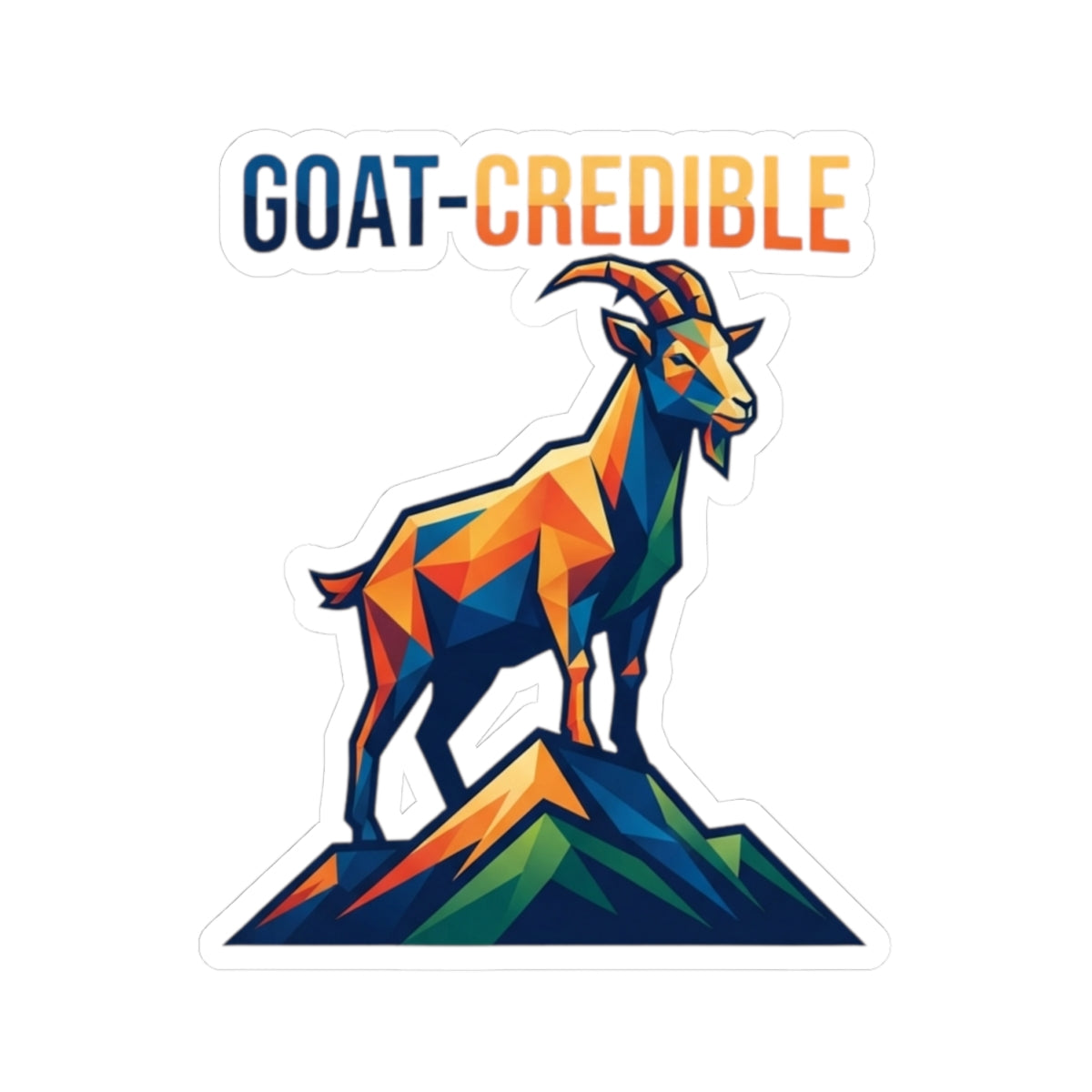 "Goat Credible" Sticker — Main
