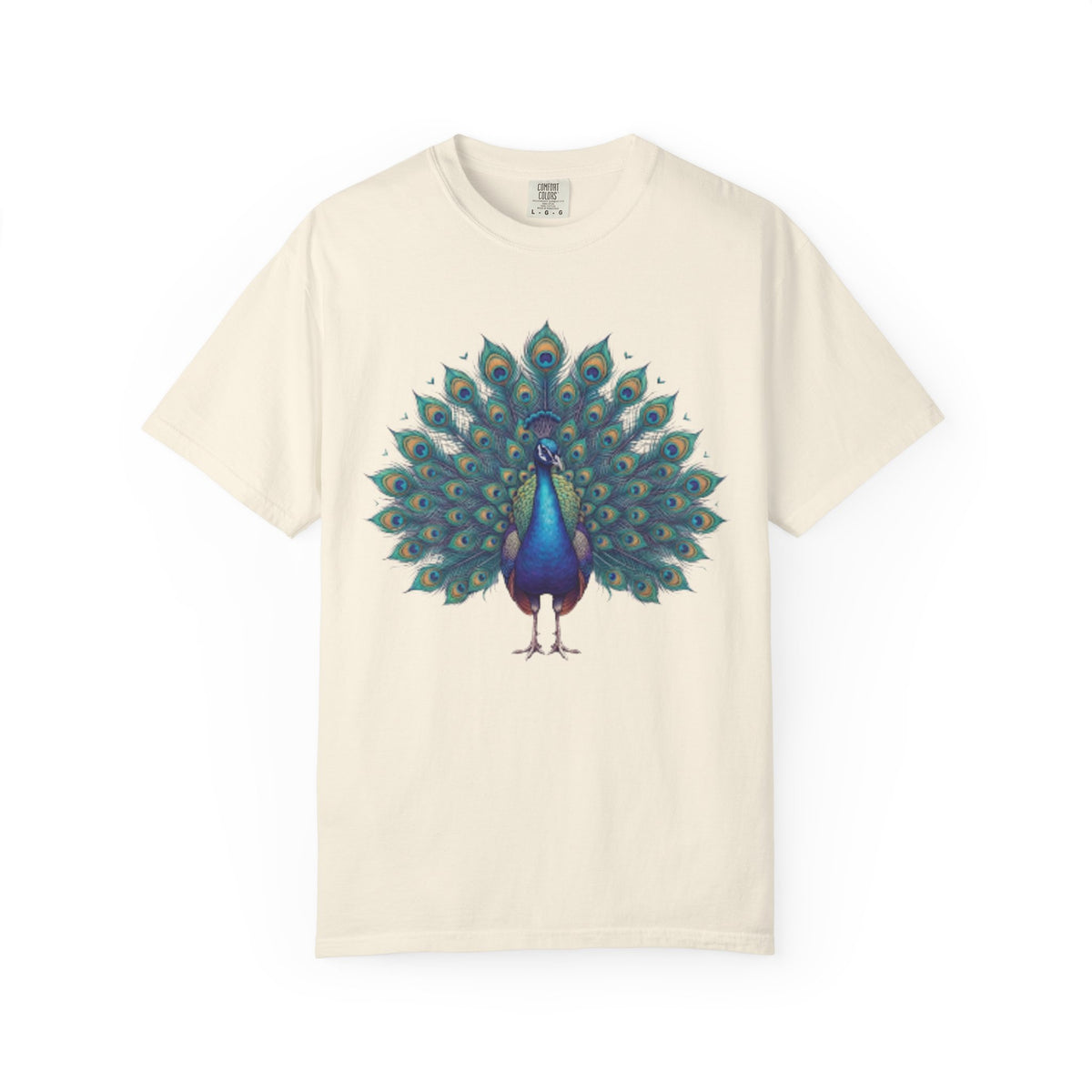 "Hippy Peacock" Unisex Garment-Dyed Tee