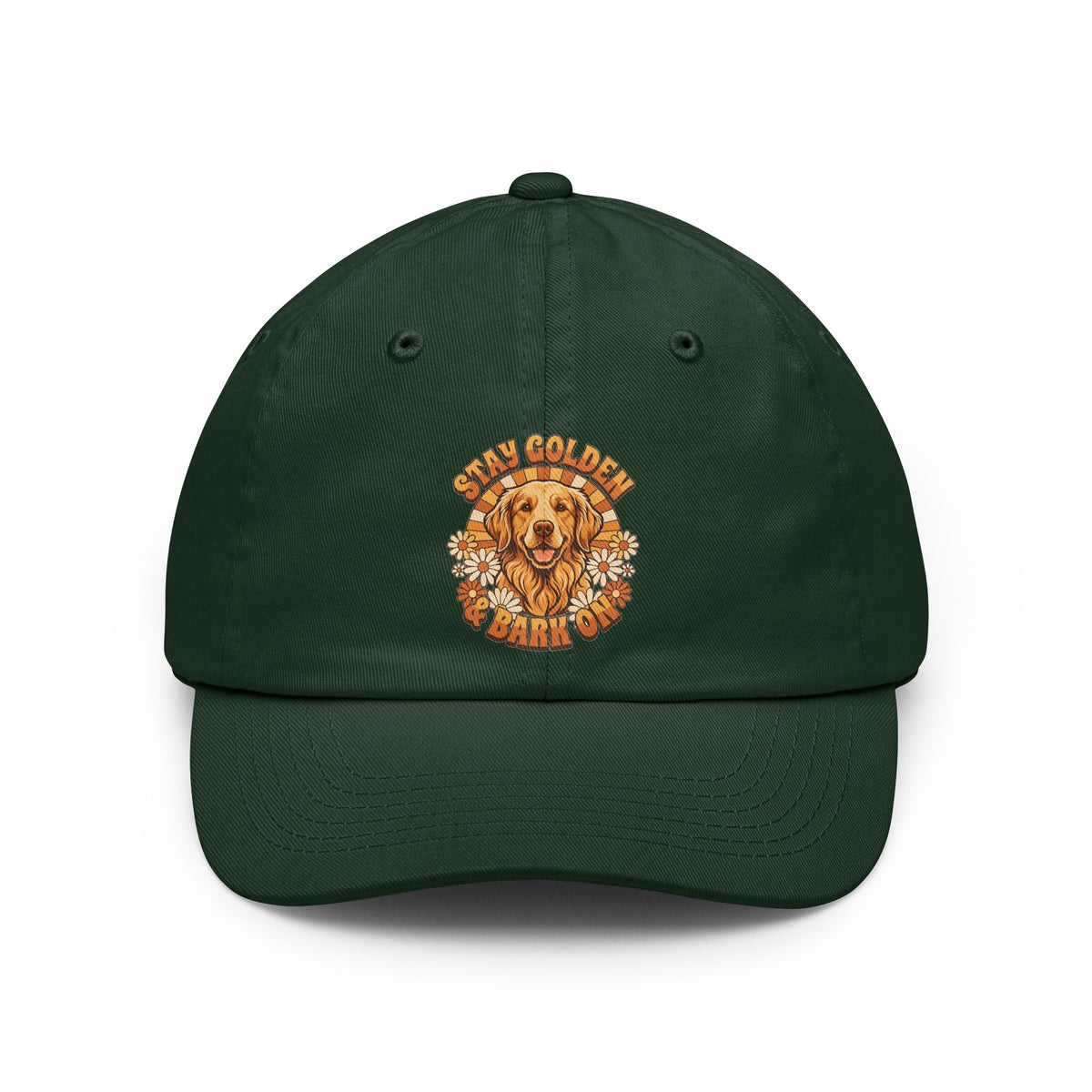 Color: Forest Green | Stay Golden & Bark On Dad Hat