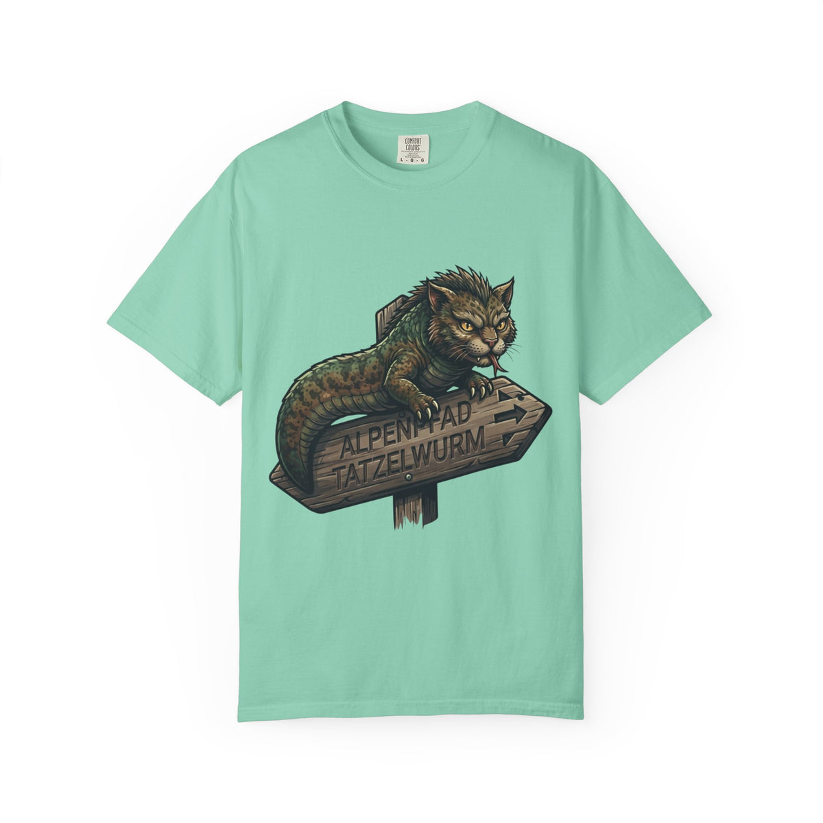 Color: Island Reef | Tatzelwurm (Alpine Europe) Unisex Garment-Dyed Tee