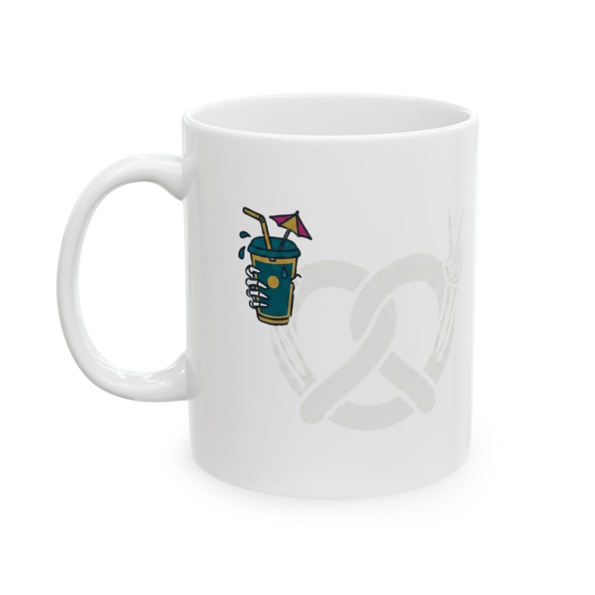 "Flexible But Not About Brunch" White Ceramic Mug — Graphic