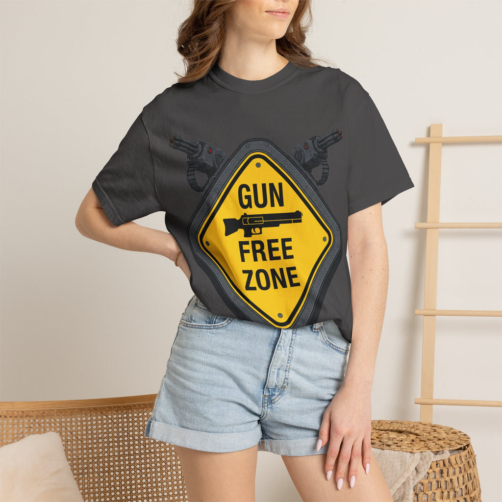 "Gun Free Zone (Heavy Metal Edition)" Unisex Garment-Dyed T-shirt