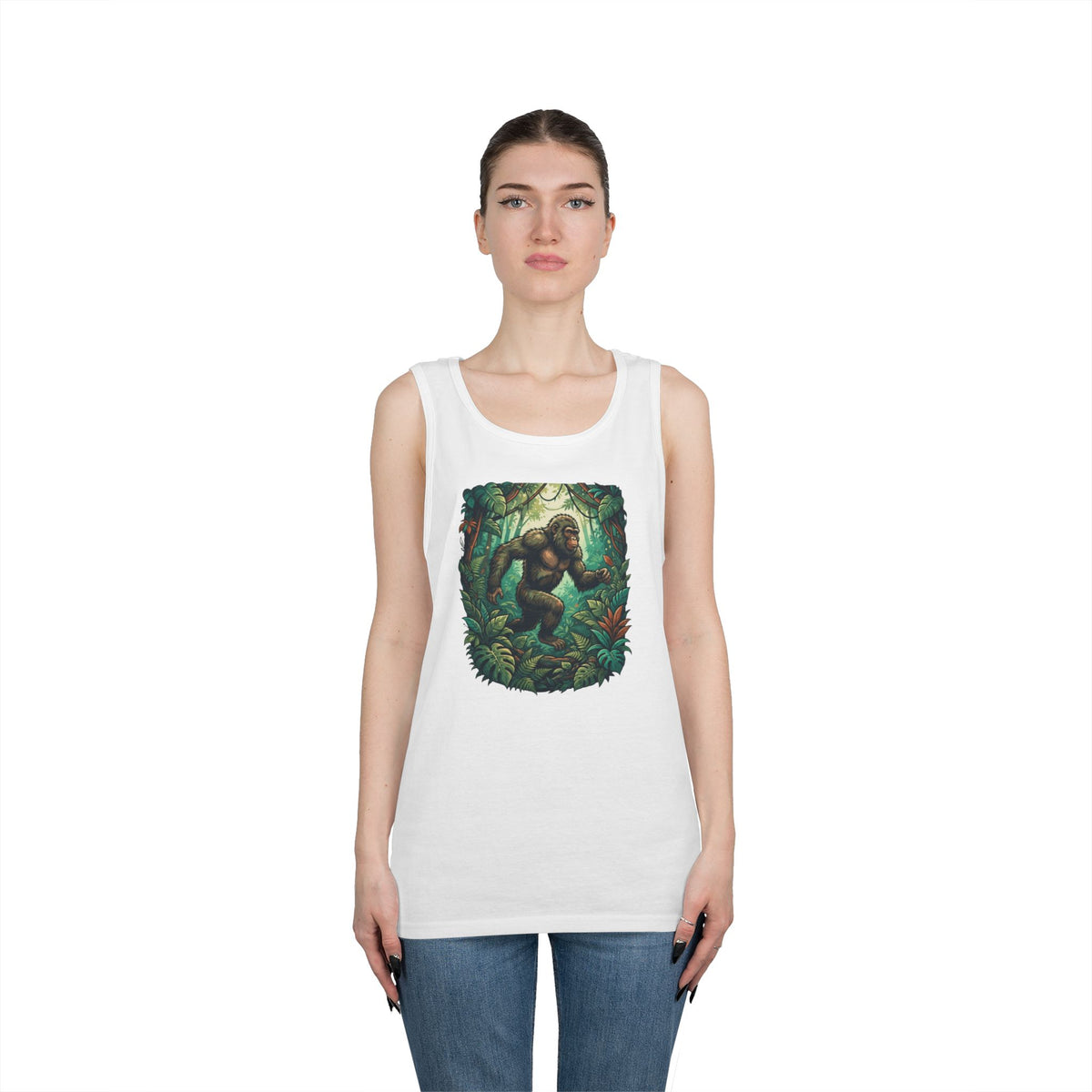 Color: White | The Bukit Timah Monkey Man (Singapore) Tank Top