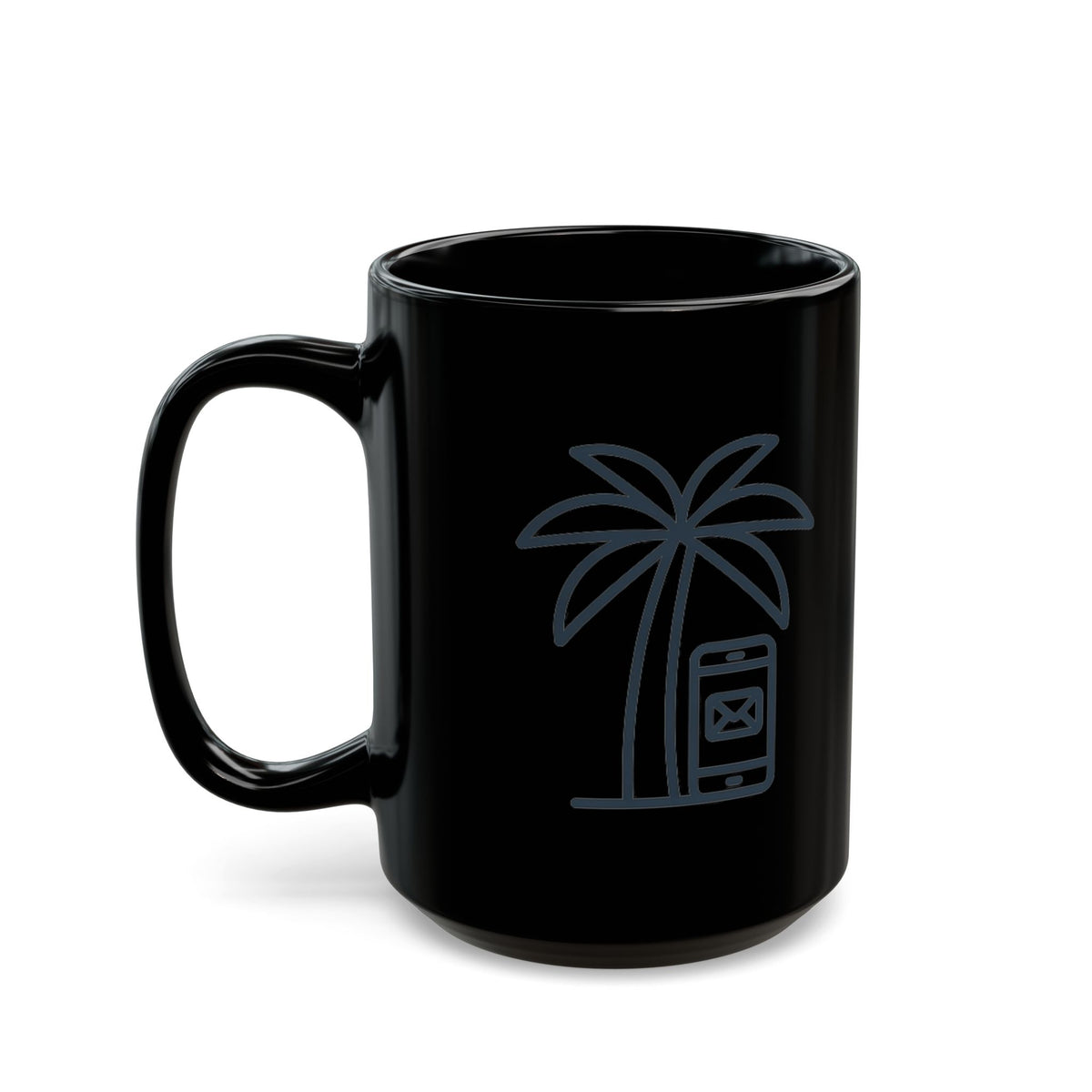 "Out of Office" Black Ceramic Mug — Graphic