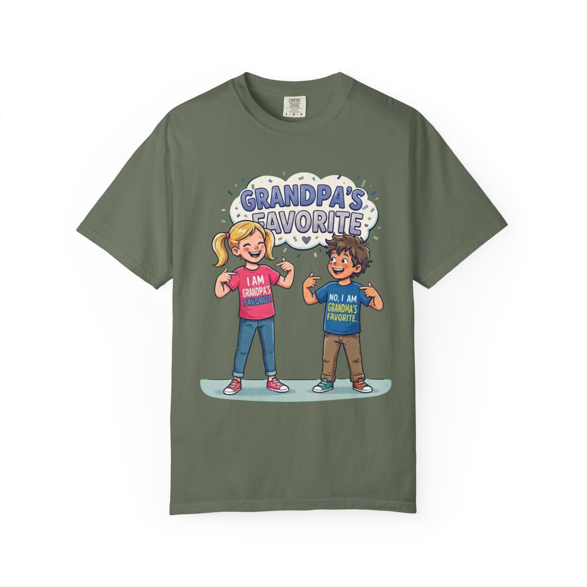 Color: Moss | Grandpa's Favorite Unisex Garment-Dyed Tee