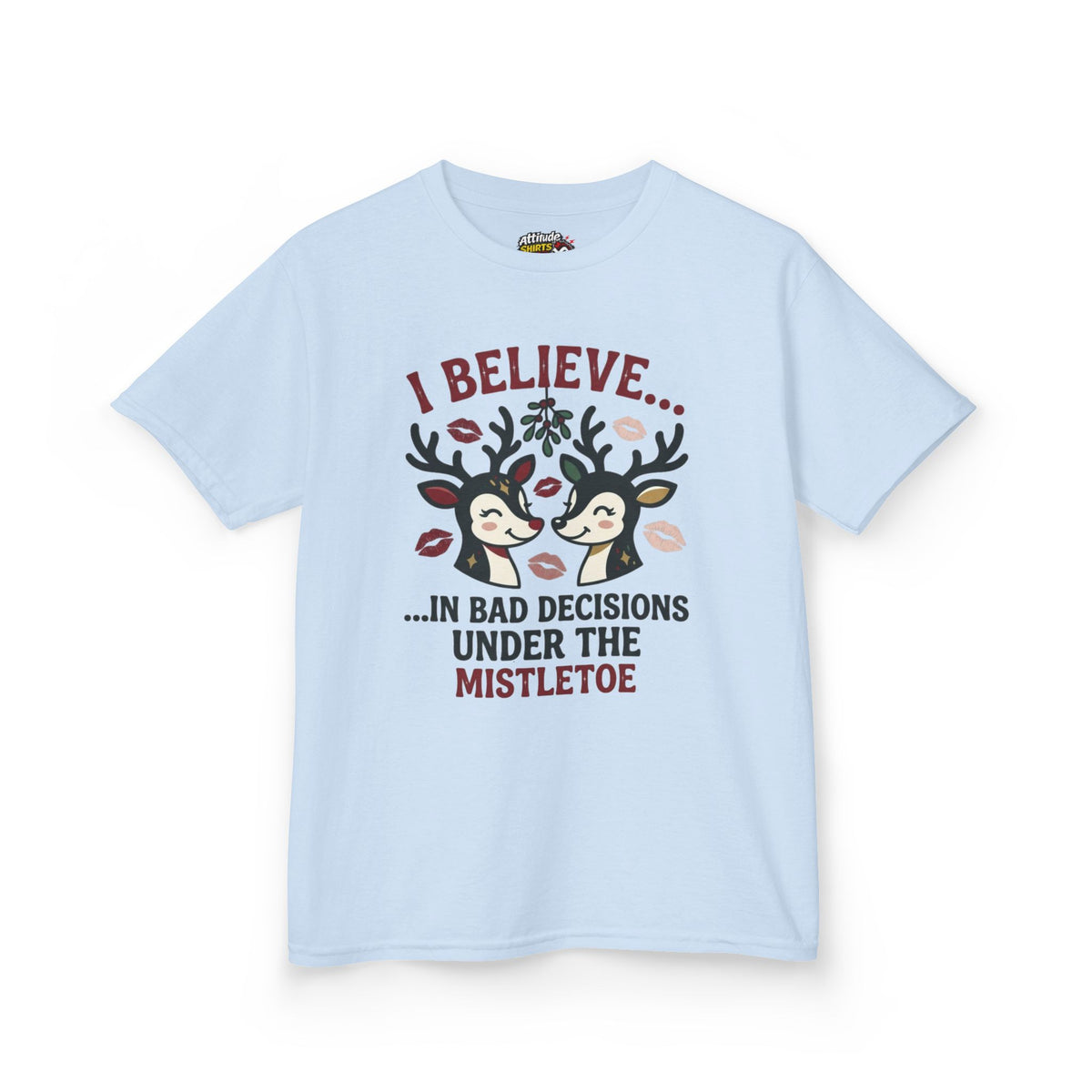 "Bad Decisions Under the Mistletoe" Kids Tee