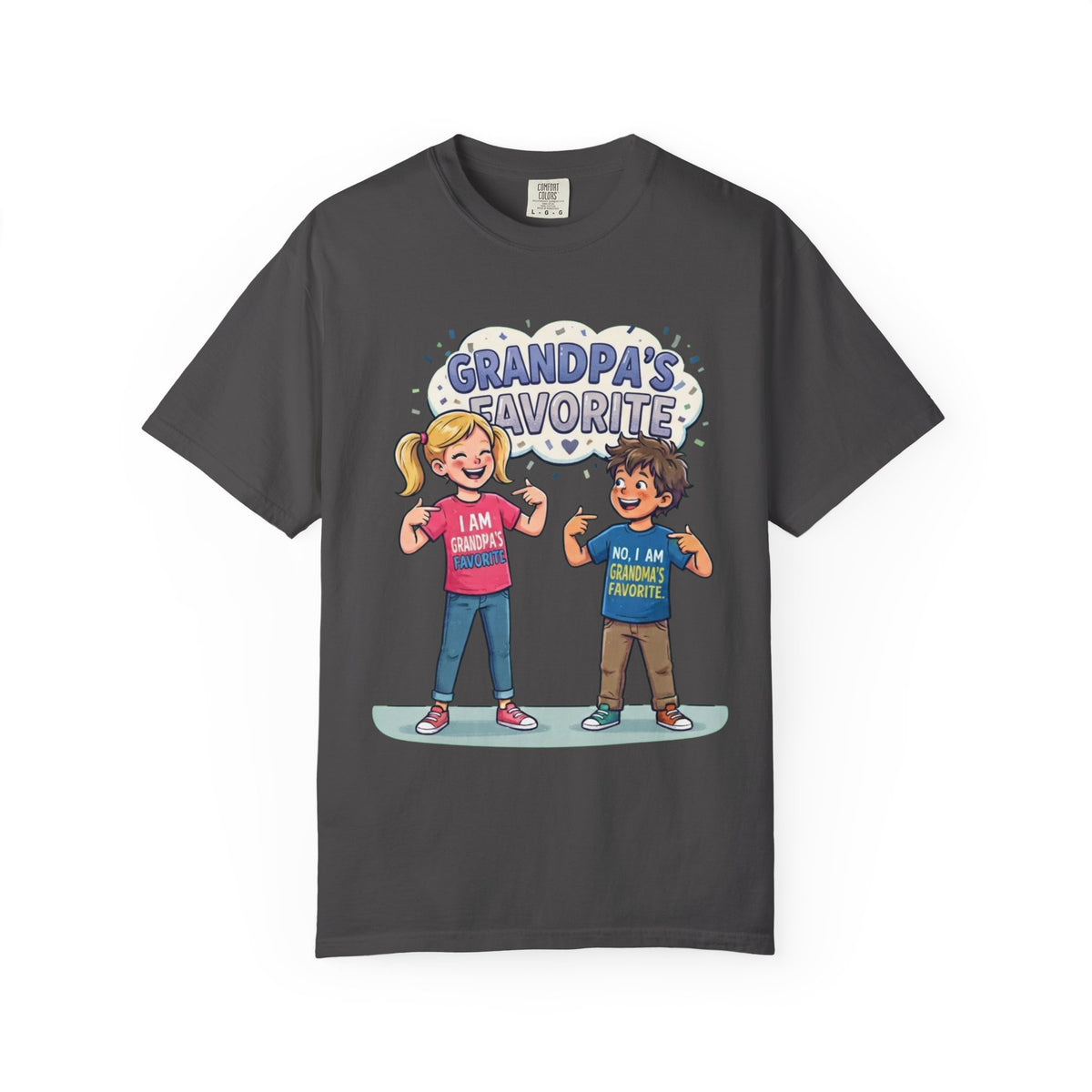 Color: Graphite | Grandpa's Favorite Unisex Garment-Dyed Tee