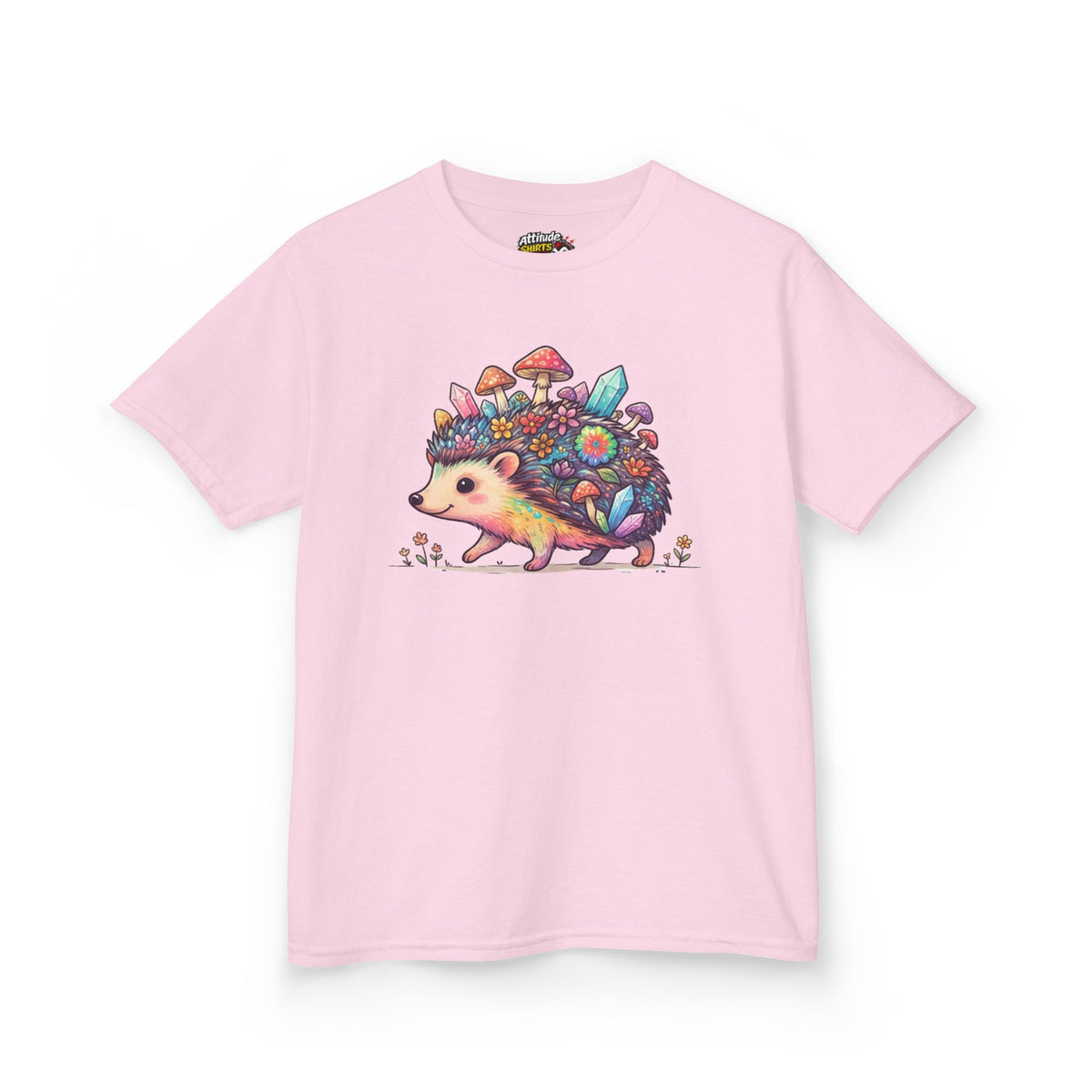 Color: Light Pink | Hippy Hedgehog Kids Tee