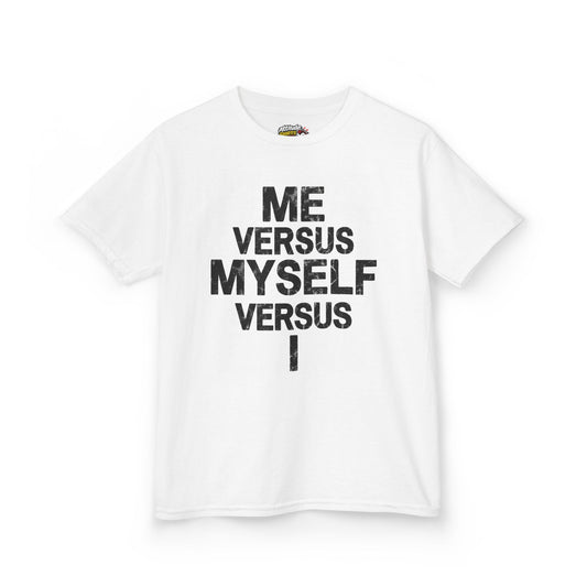 Color: White | Me vs Myself vs I Kids Tee
