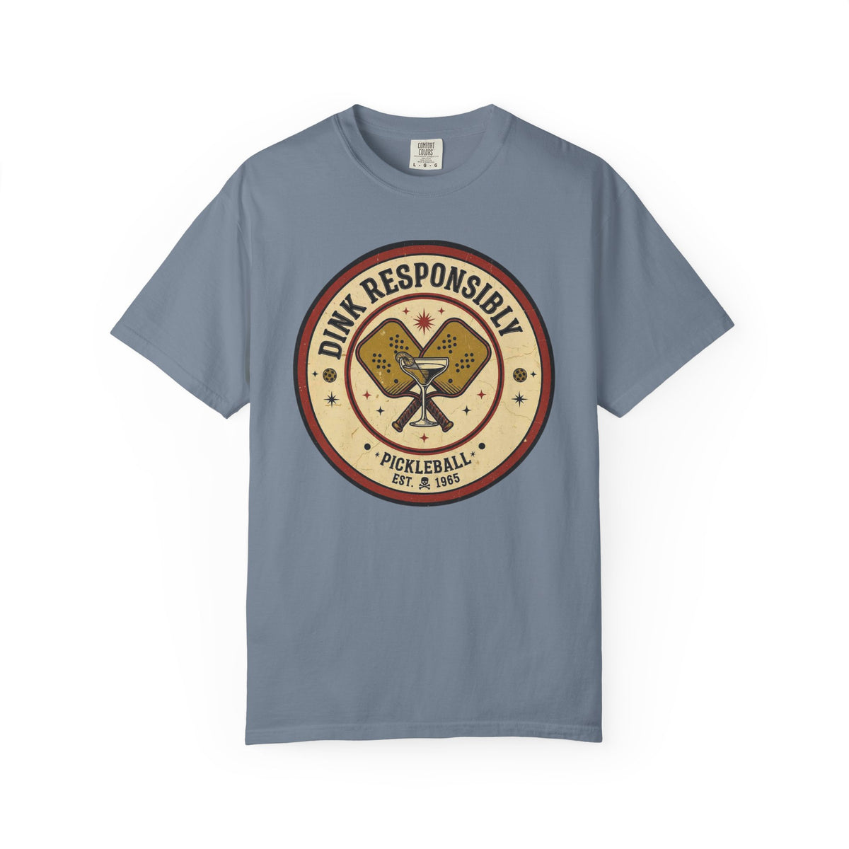 Color: Blue Jean | Dink Responsibly 3 Unisex Garment-Dyed T-shirt