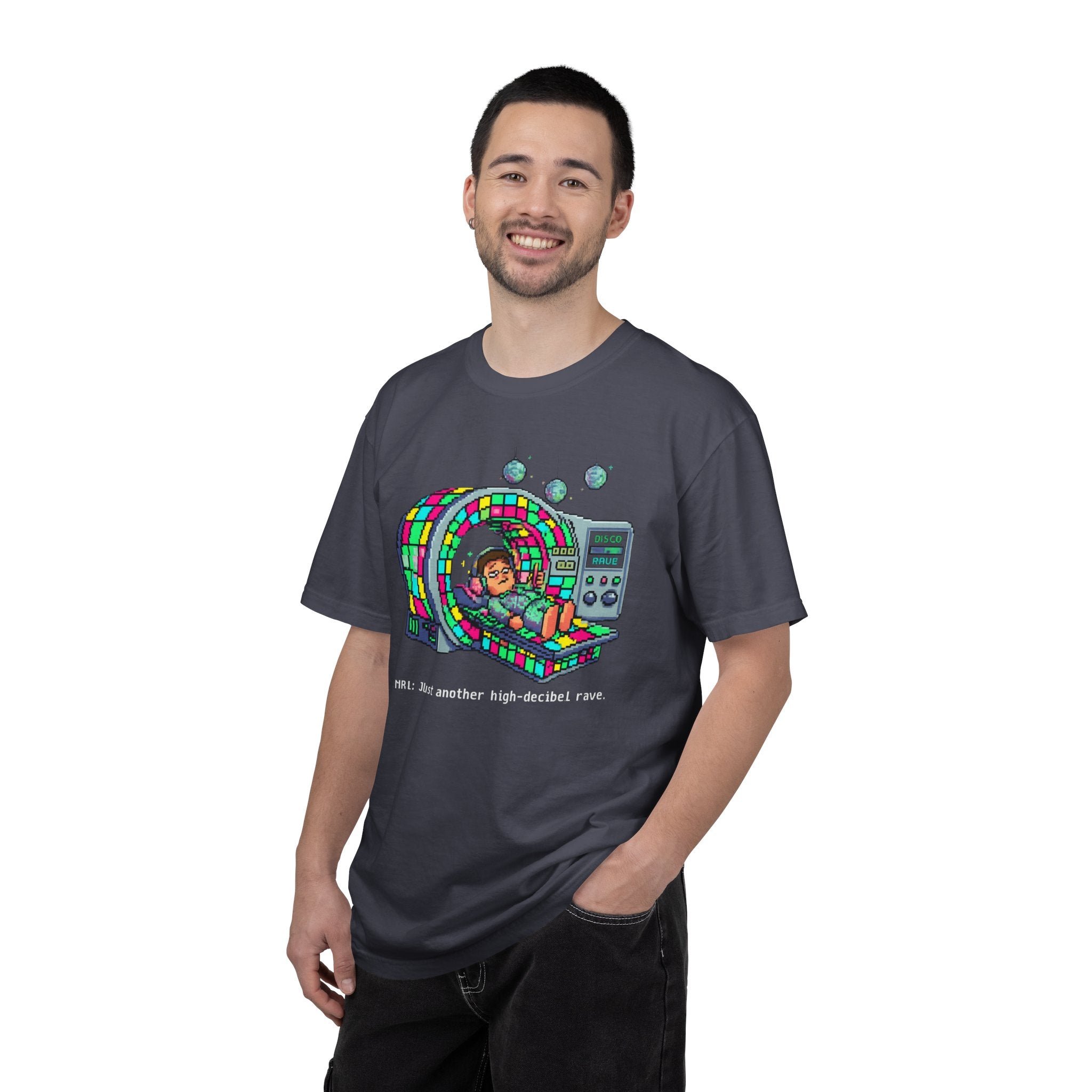 "MRI High Decibel Rave" Unisex Garment-Dyed T-shirt