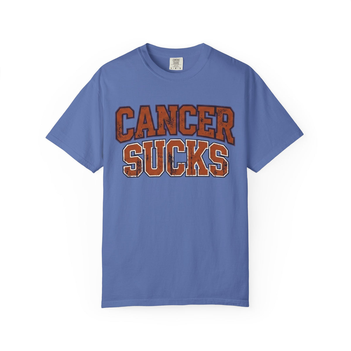 Color: Mystic Blue | Yeah, Cancer Sucks | Garment-Dyed Tee — AttitudeShirts