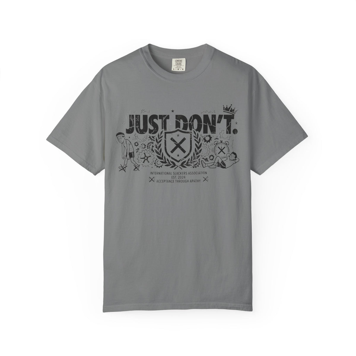 Color: Grey | The Anti-Motivational Manifesto | Garment-Dyed Tee — AttitudeShirts
